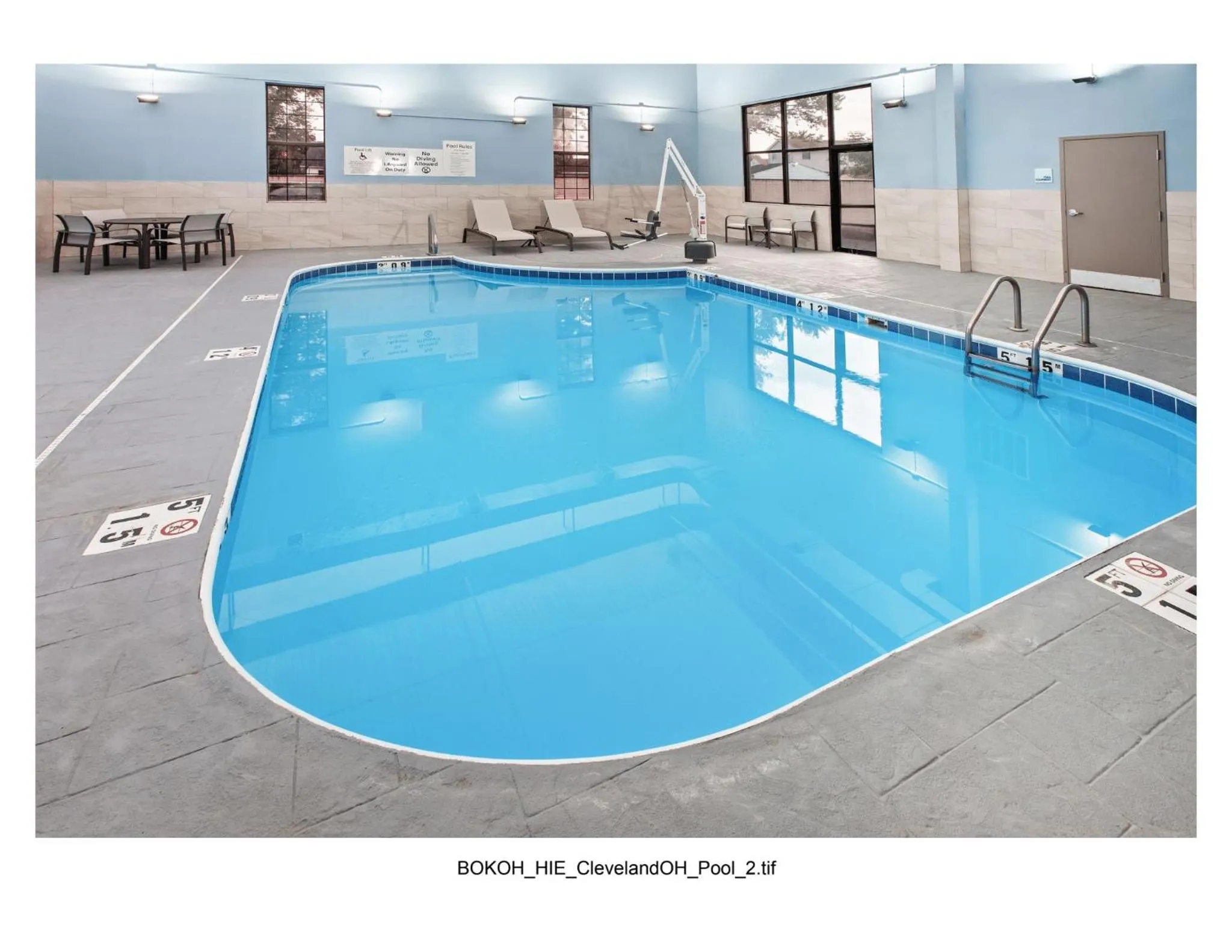 Pool view in Holiday Inn Express Cleveland Airport - Brook Park by IHG