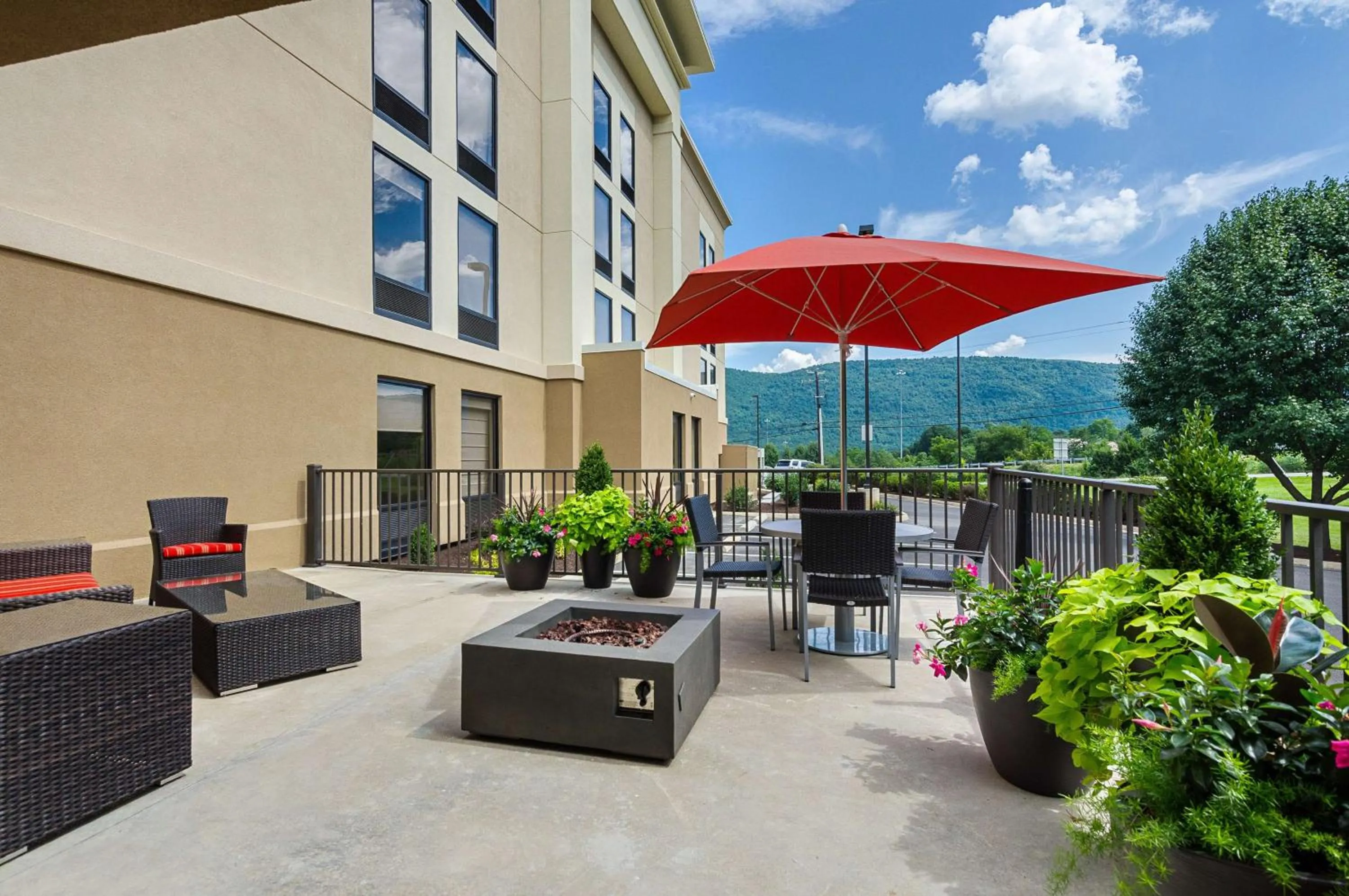 Patio in Hampton Inn Covington VA