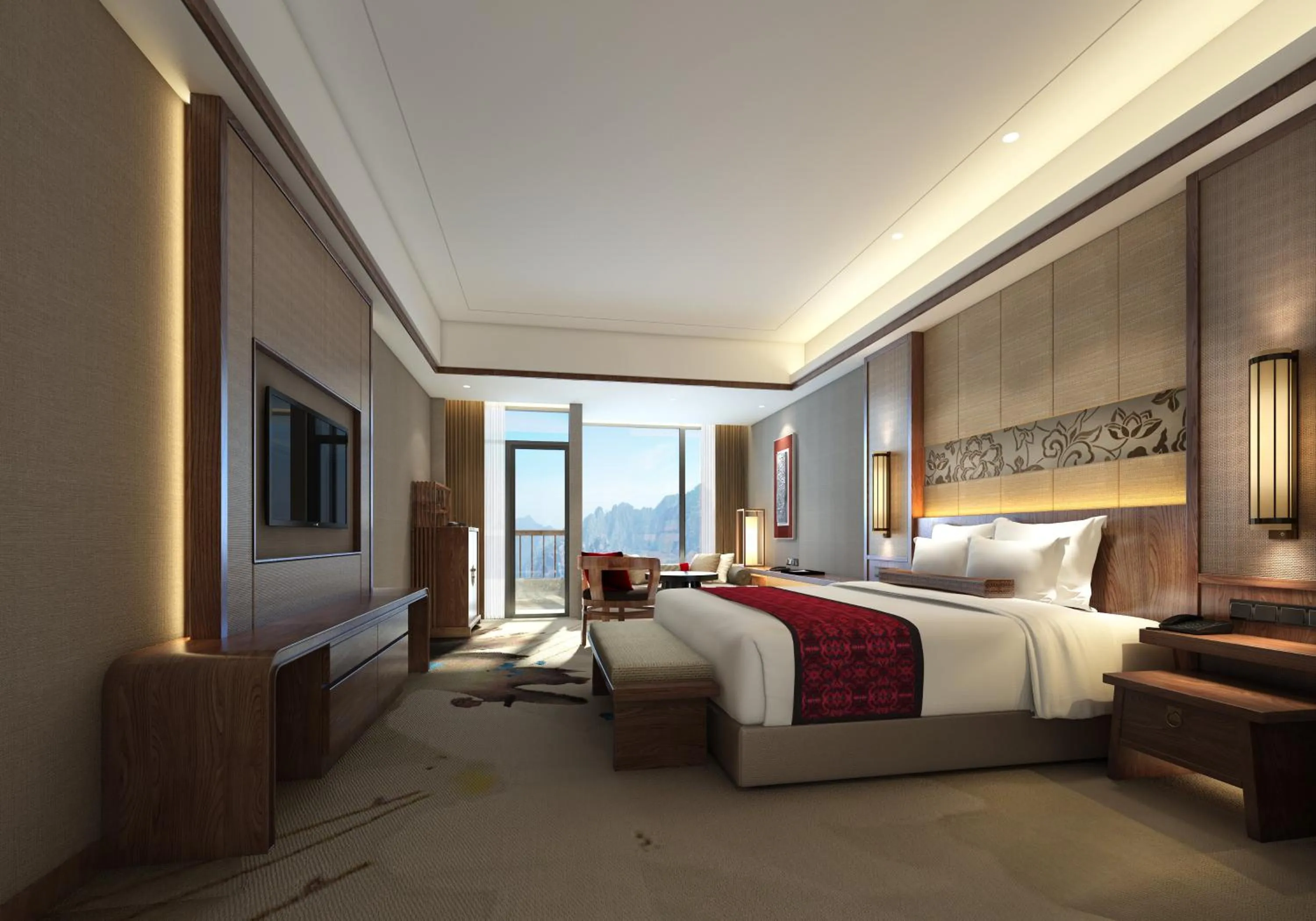 Photo of the whole room, Bed in Howard Johnson Neodalle Resort Zhangjiajie