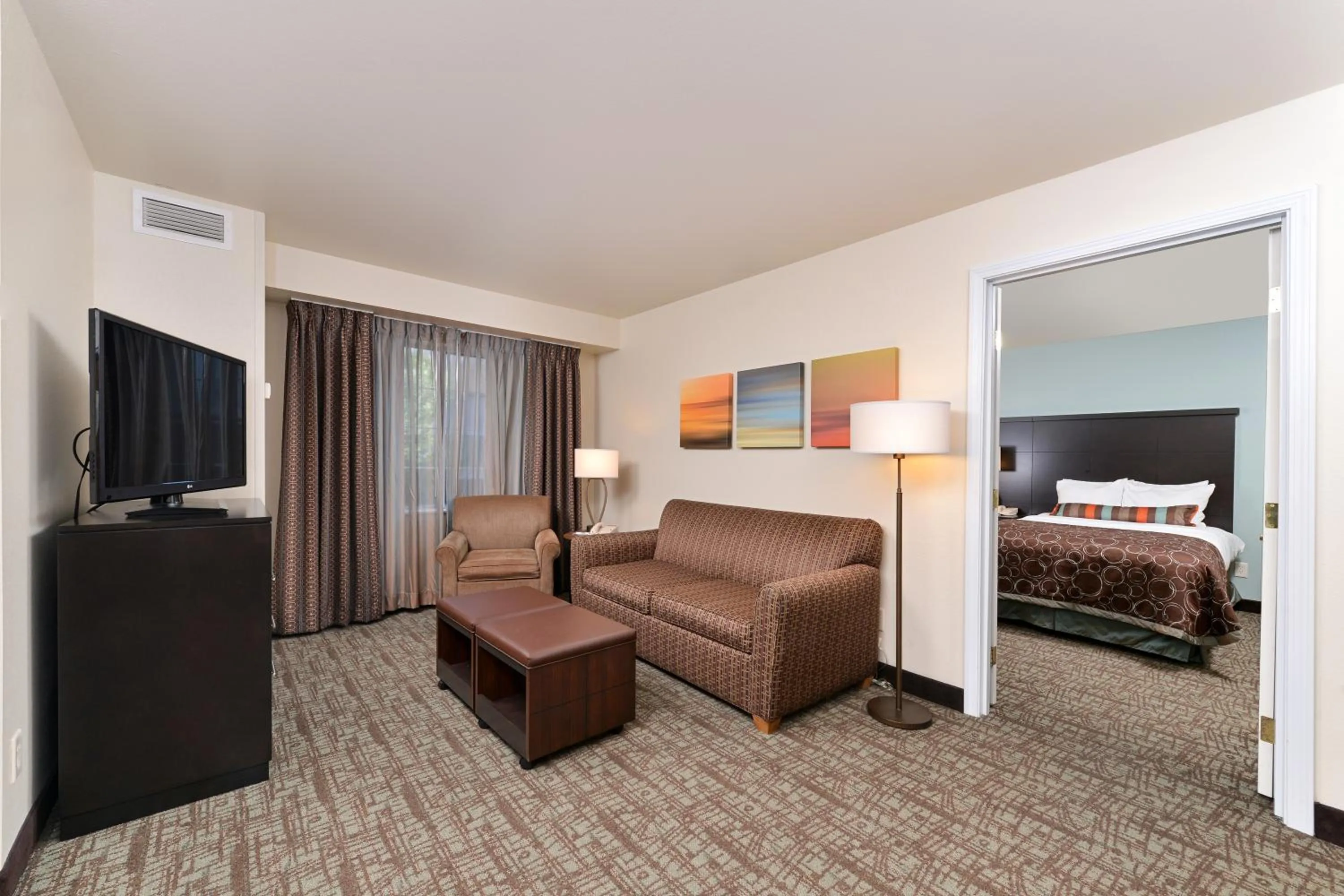 View (from property/room), Bed in Staybridge Suites Sioux Falls at Empire Mall by IHG