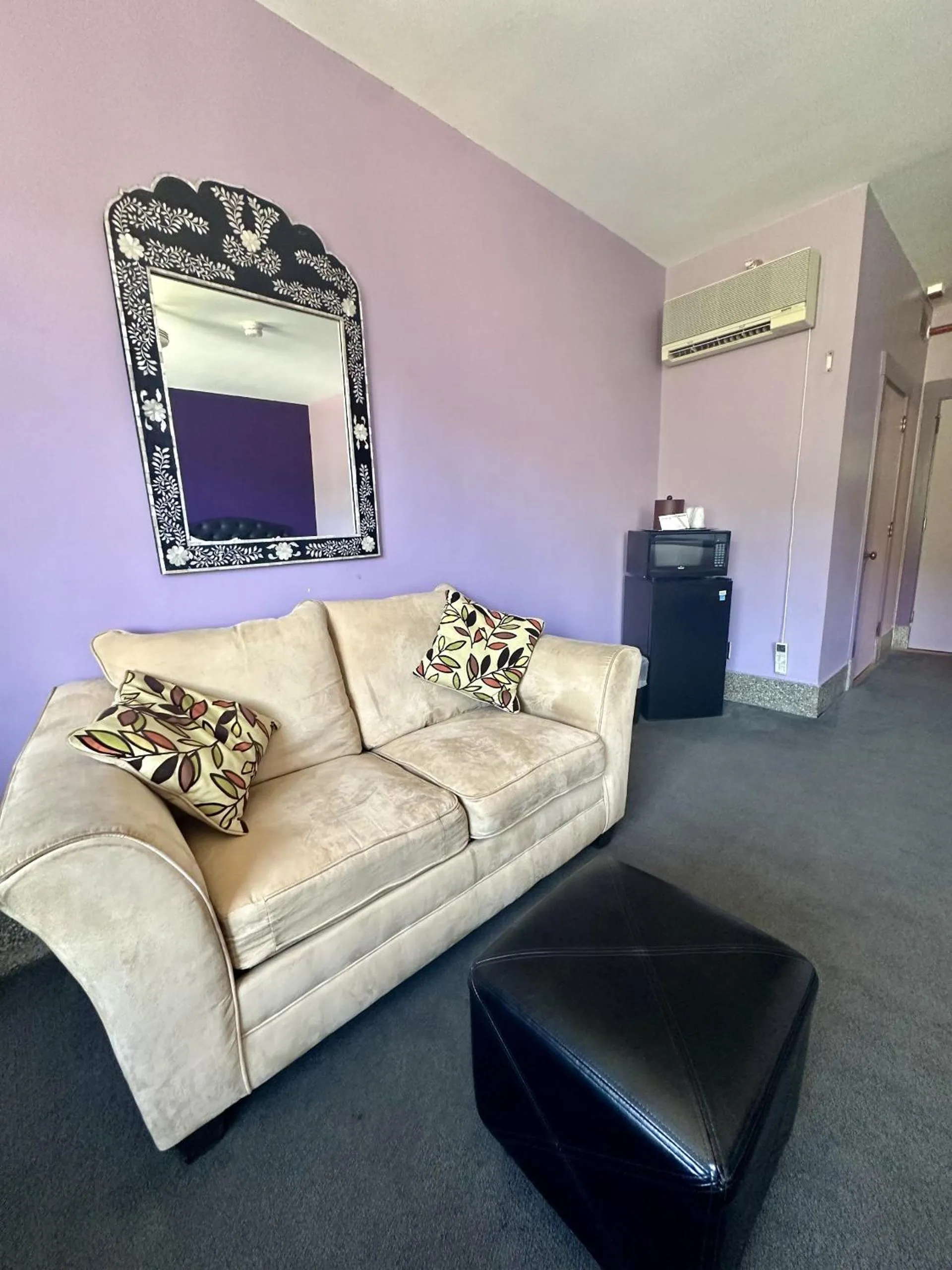 Seating area in Latchis Hotel