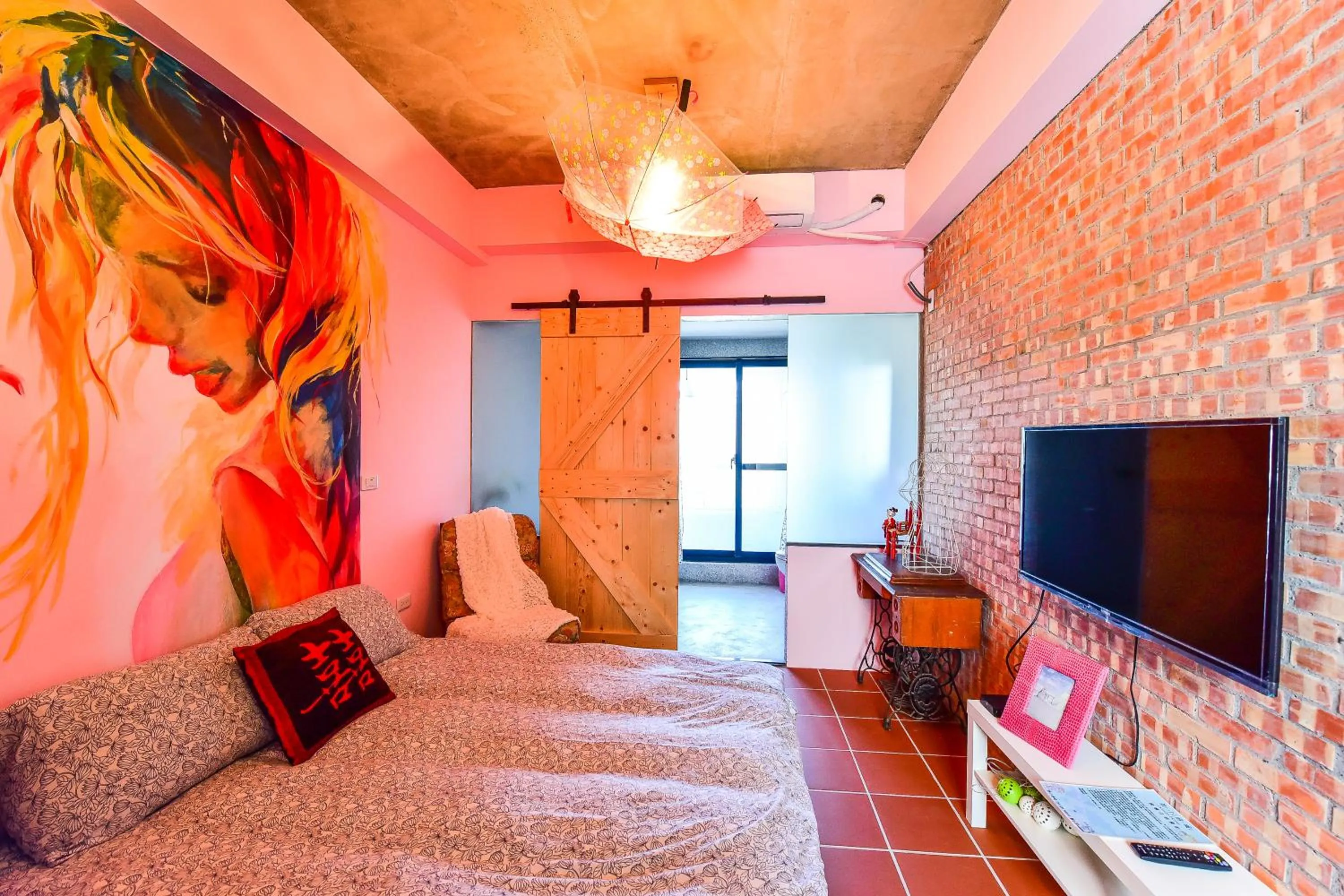 TV and multimedia, Bed in Anping Wikid Design Hotel