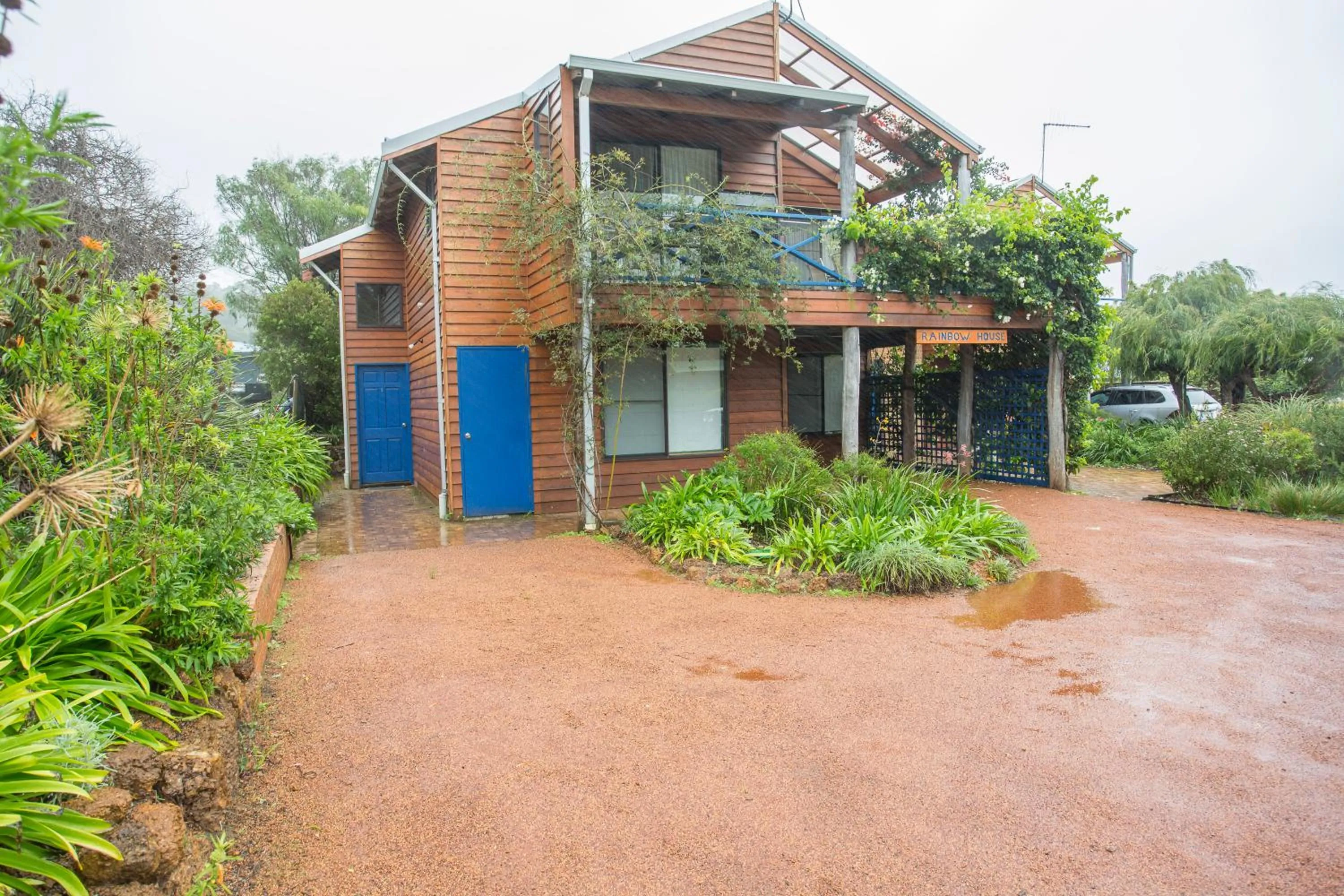 Facade/entrance in Rainbow House