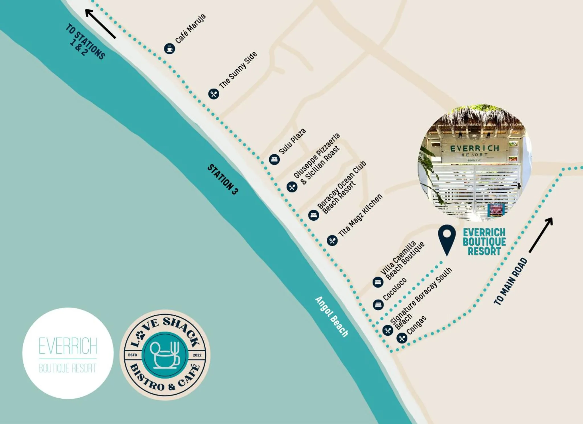 Location in Everrich Boutique Resort Boracay