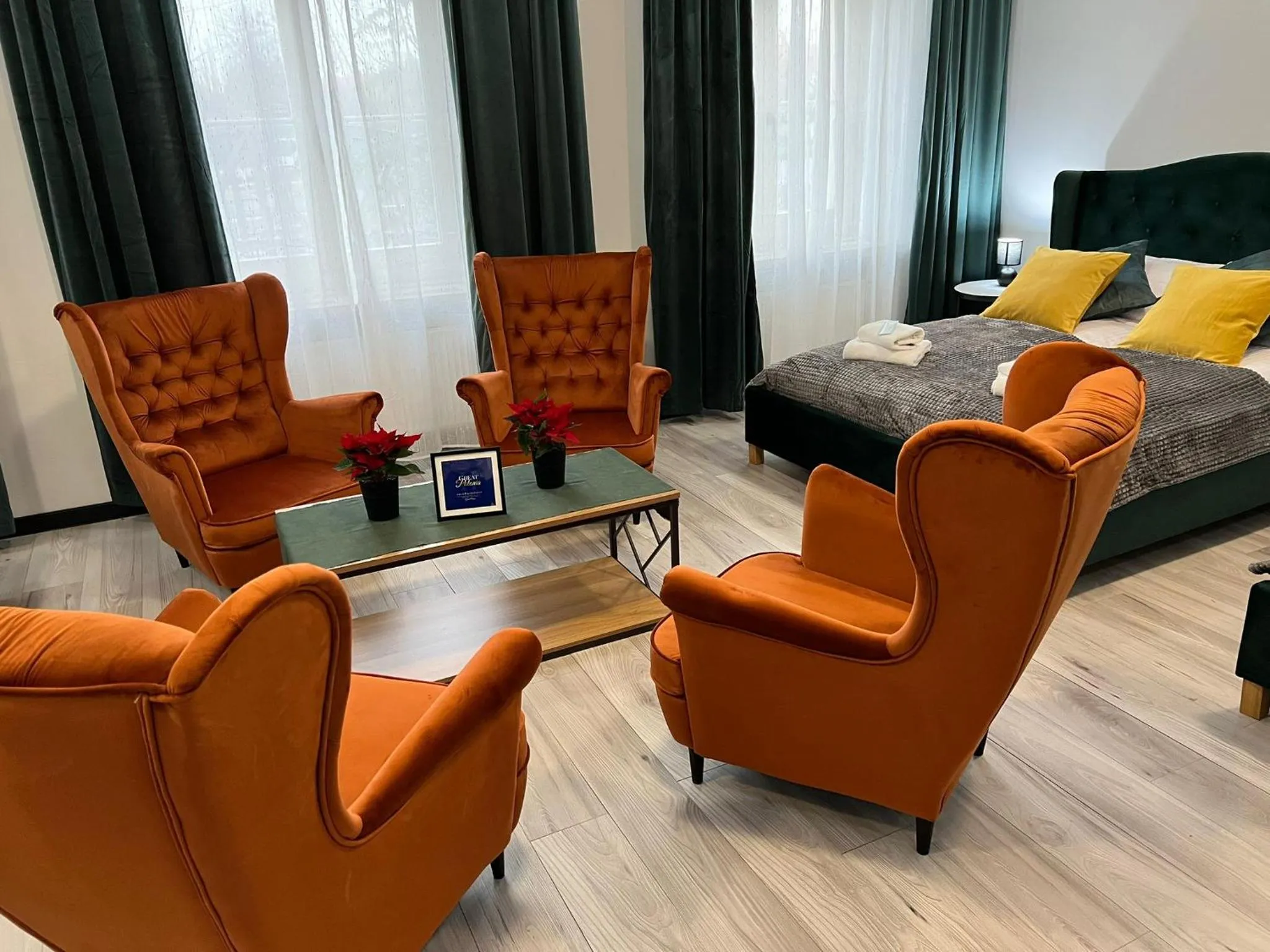 Seating area, Bed in Great Polonia Wrocław Tumski