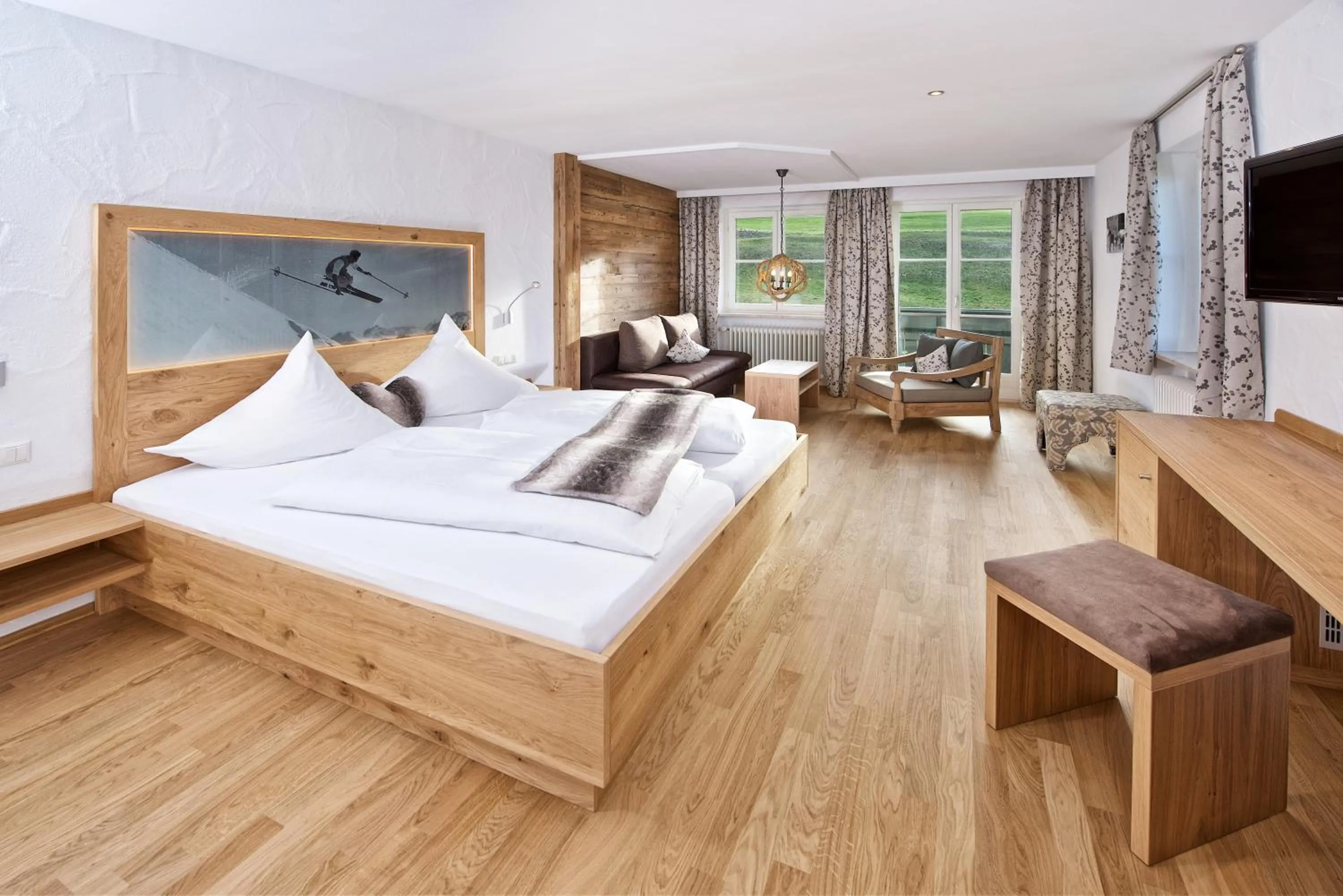 Living room, Bed in Ferienhotel Starennest