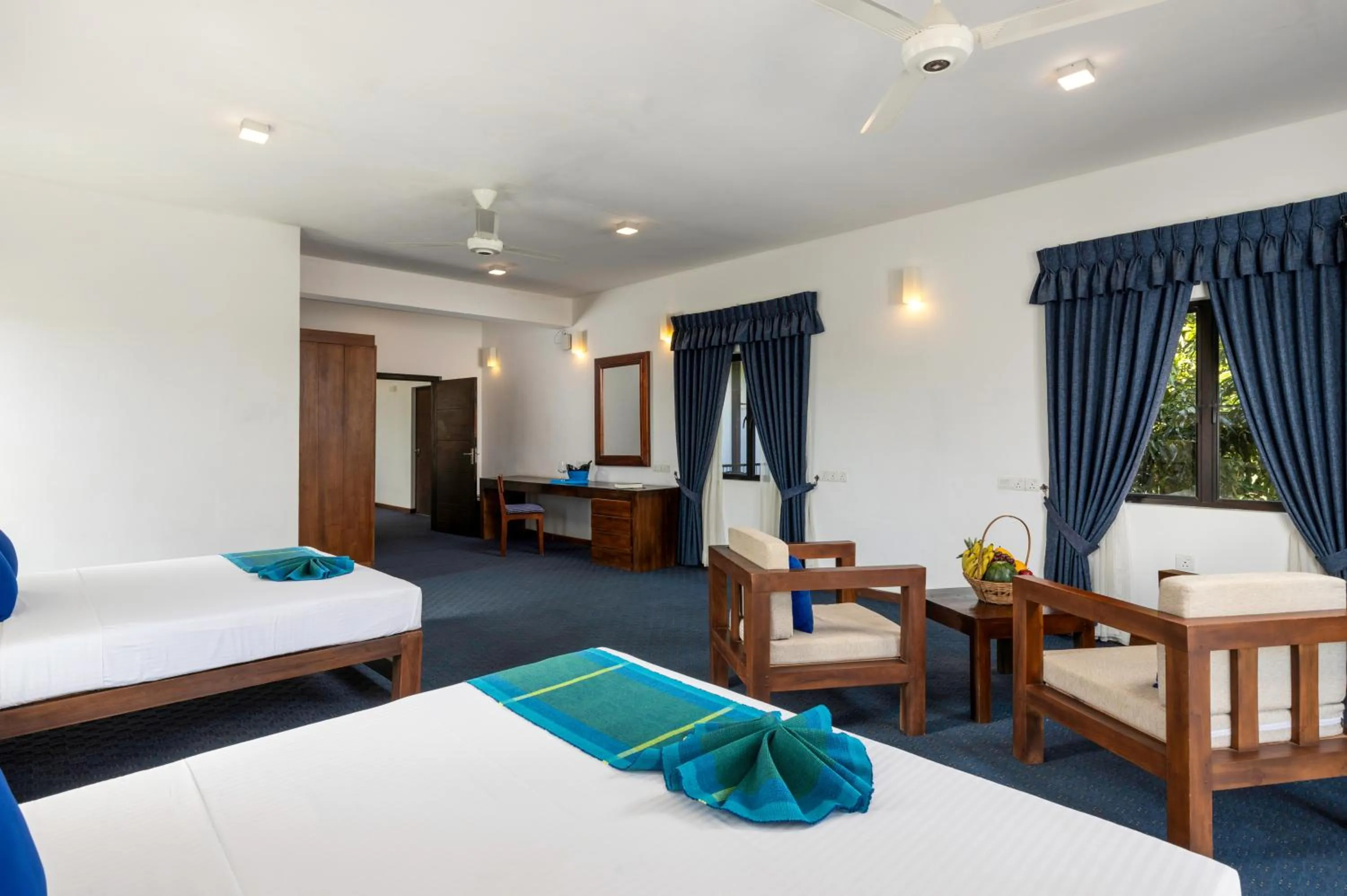 Bed in The Blue Wave Hotel