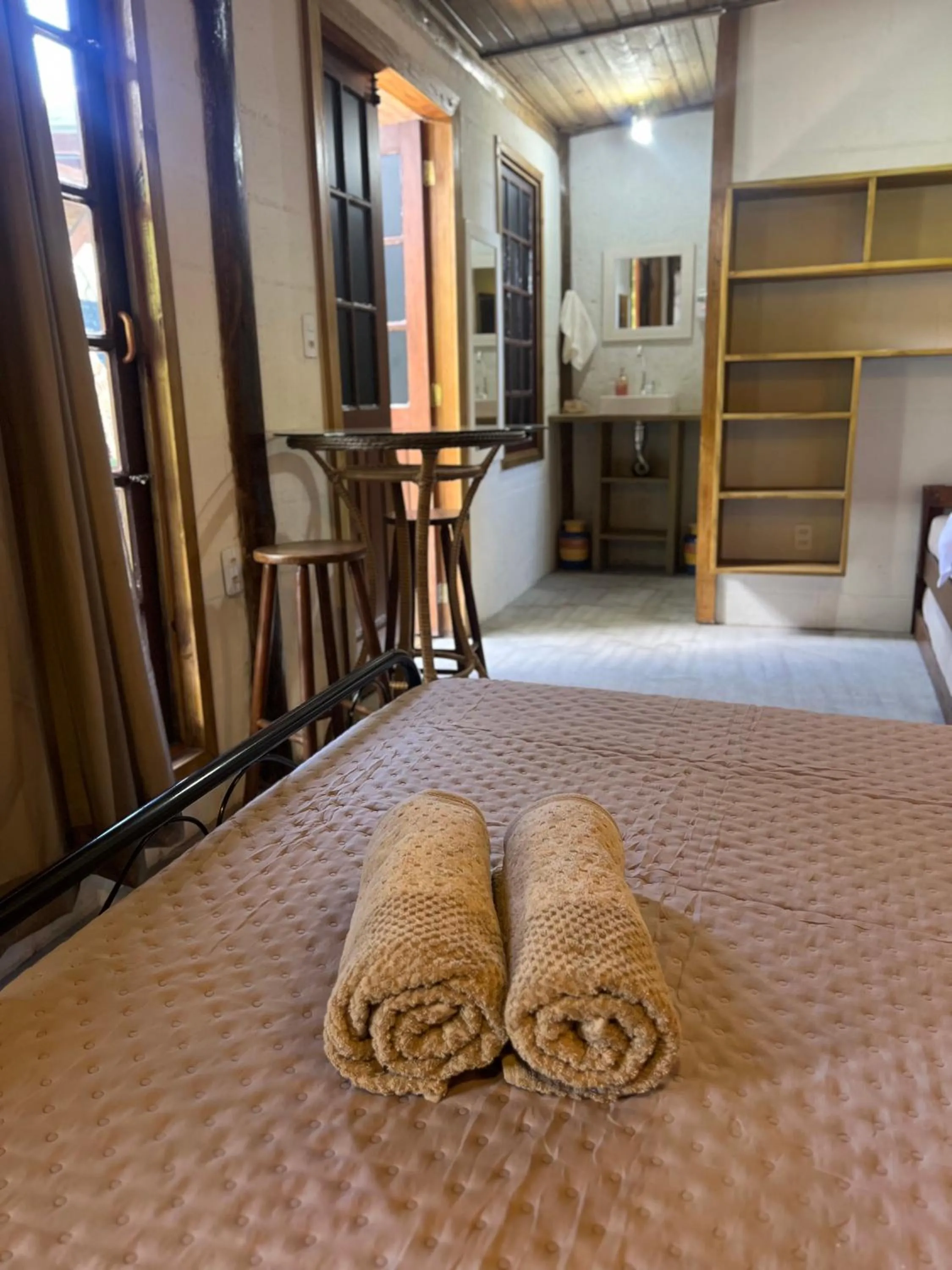 Bed in Mandala Camping Pousada