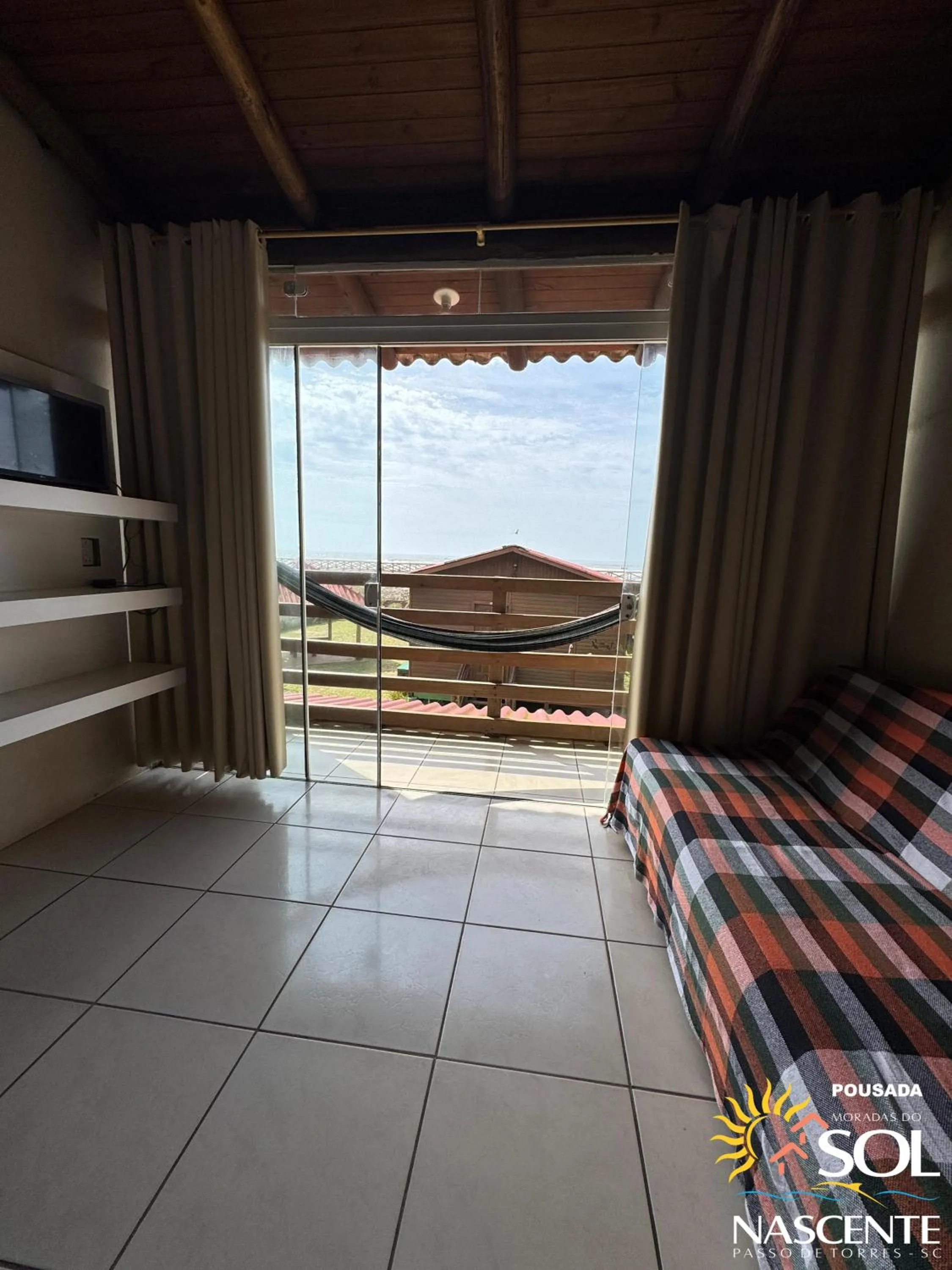 Balcony/Terrace, Bed in Pousada Moradas do Sol Nascente