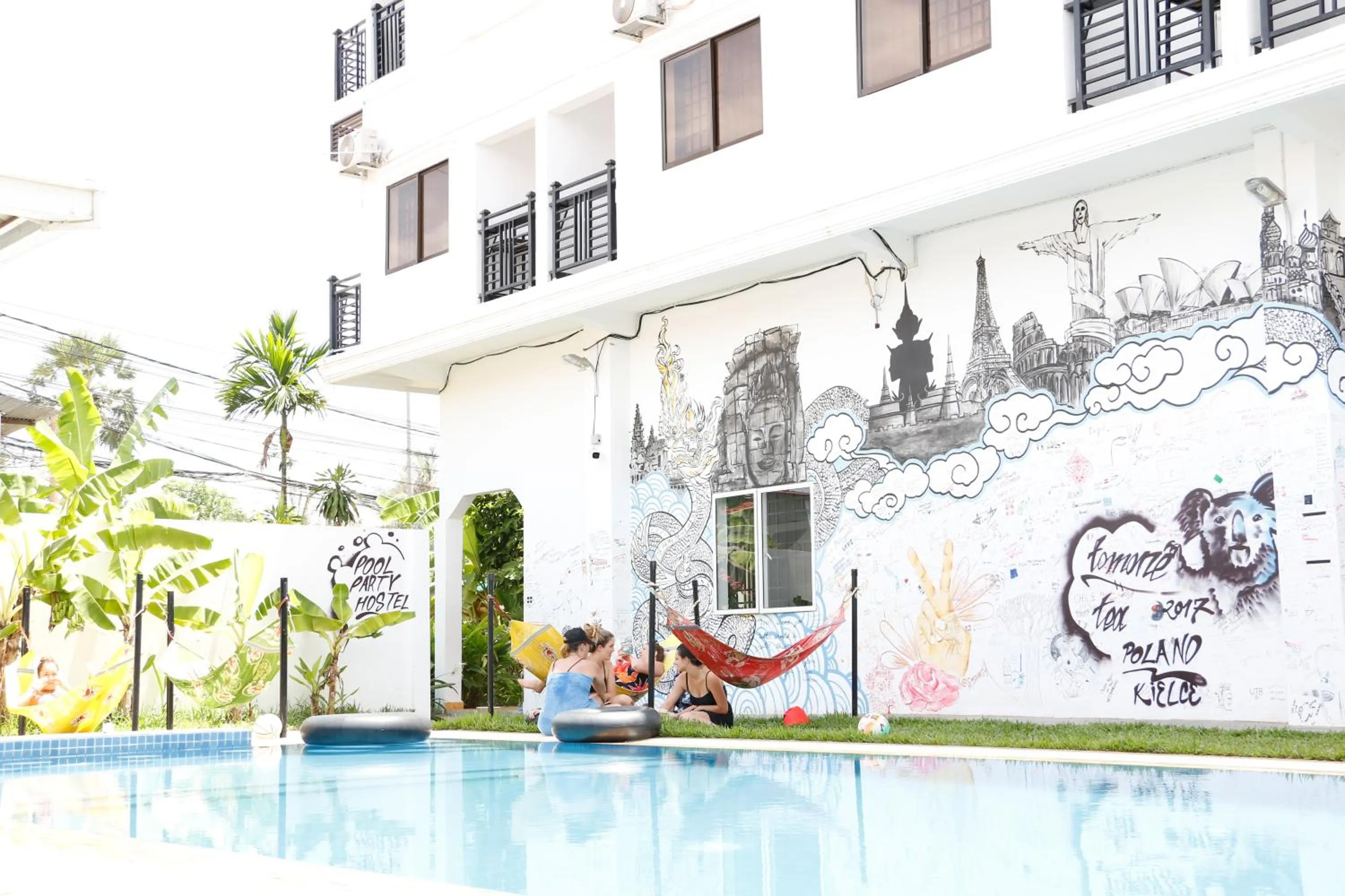 Swimming pool in Pool Party Hostel