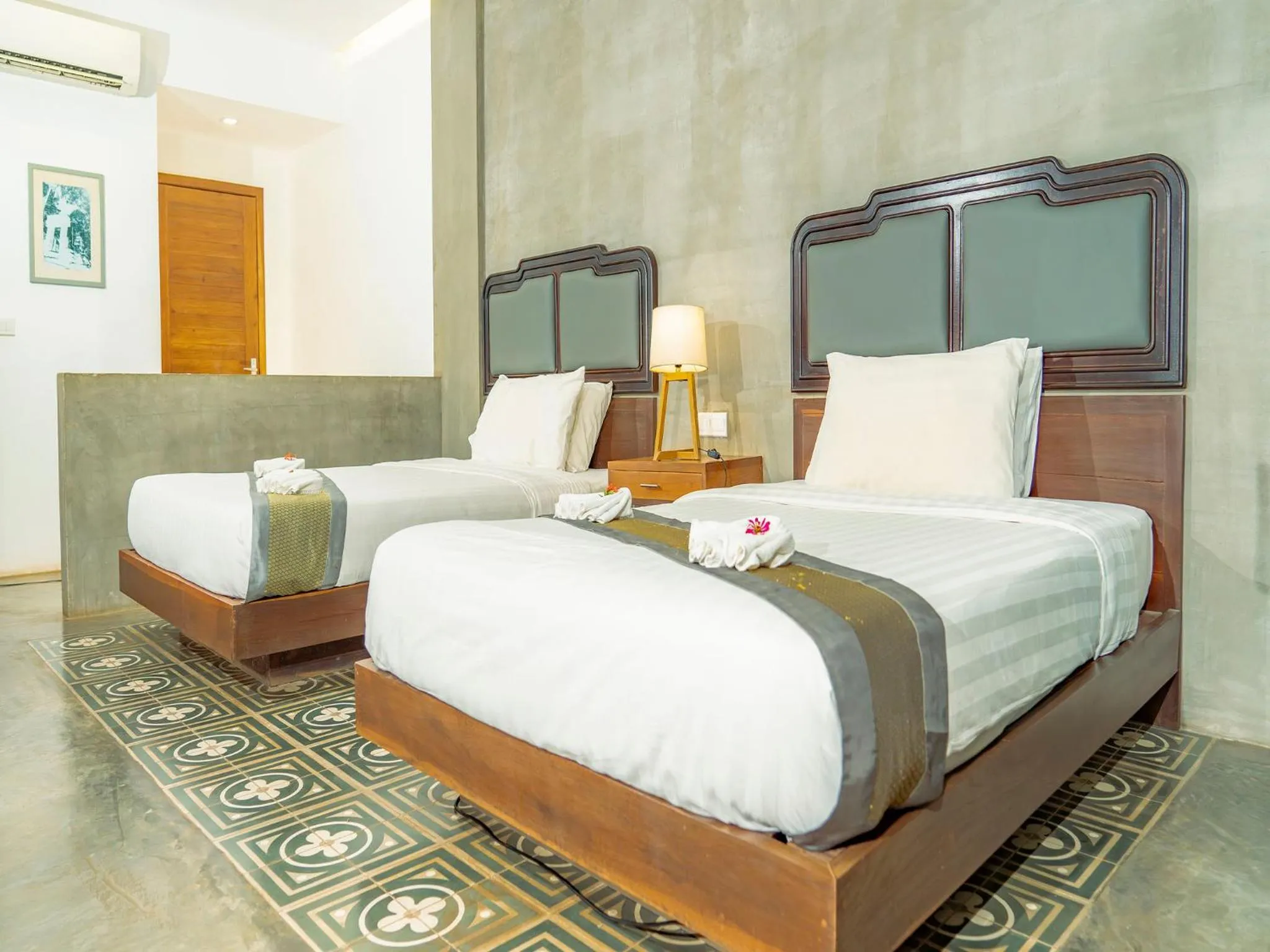 Bed in Tanei Angkor Resort and Spa