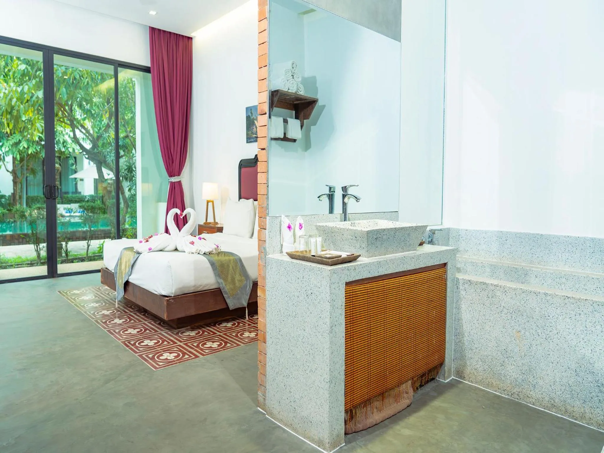 Bed in Tanei Angkor Resort and Spa