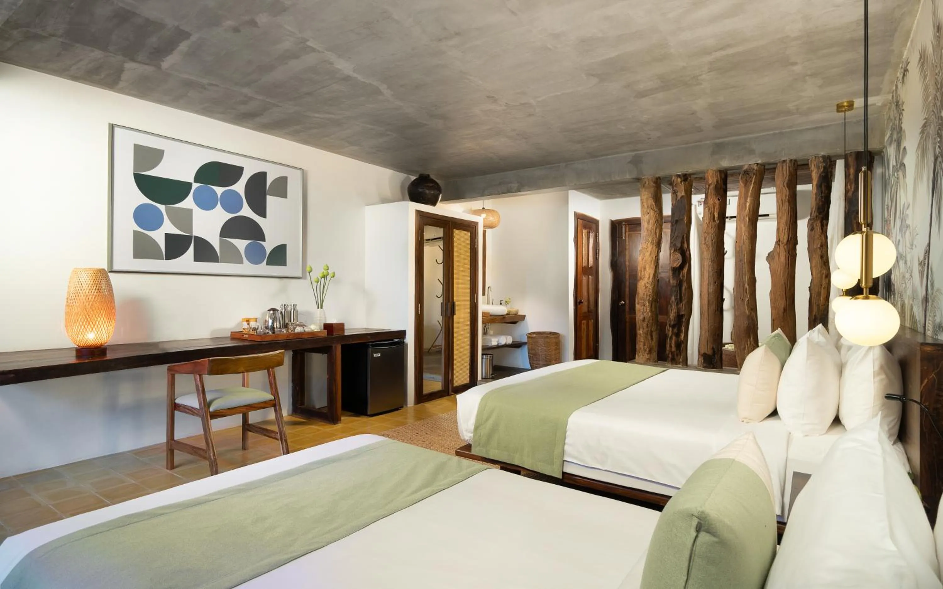 Bed in The Nature & Villas