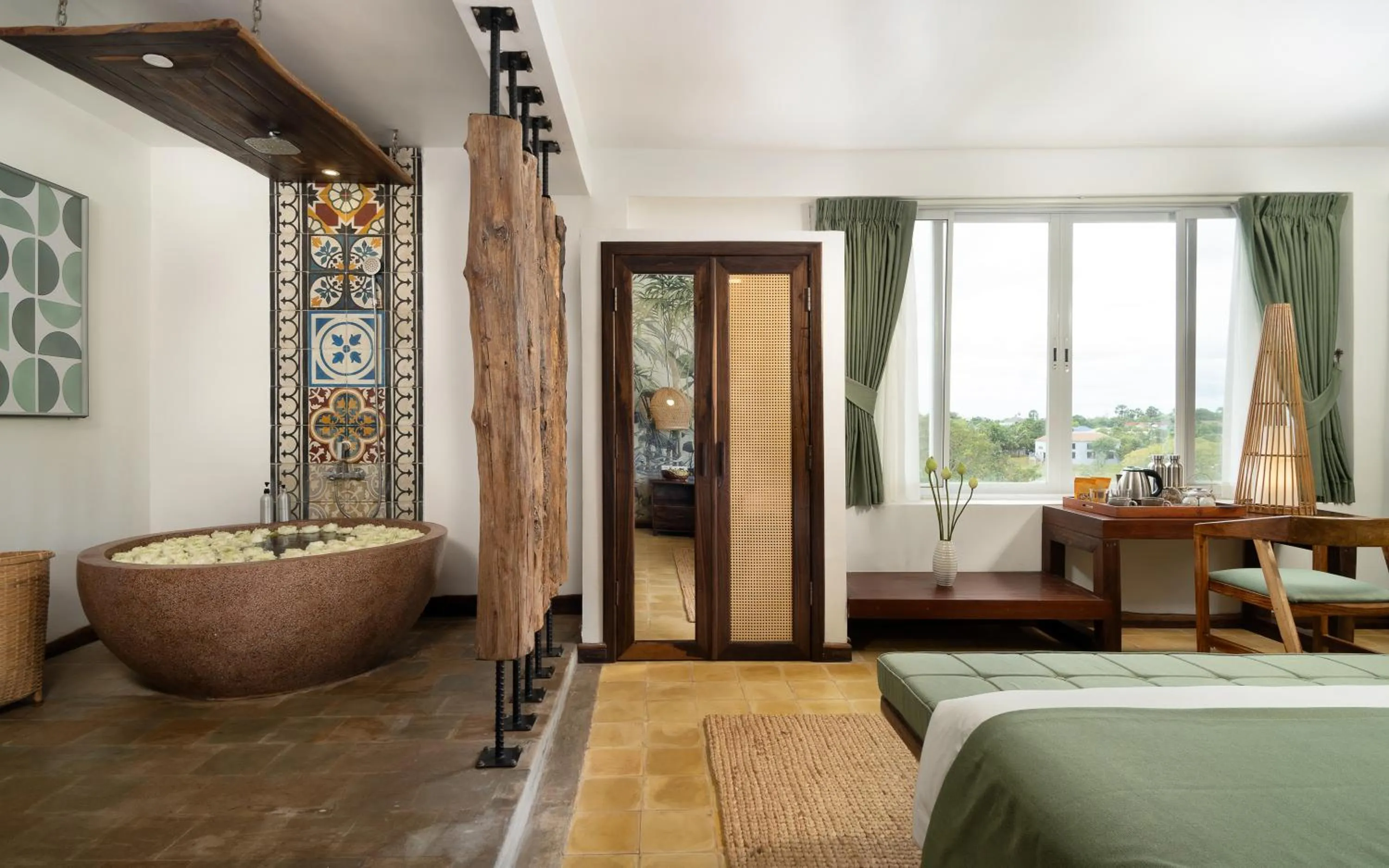 Bathroom, Bed in The Nature & Villas