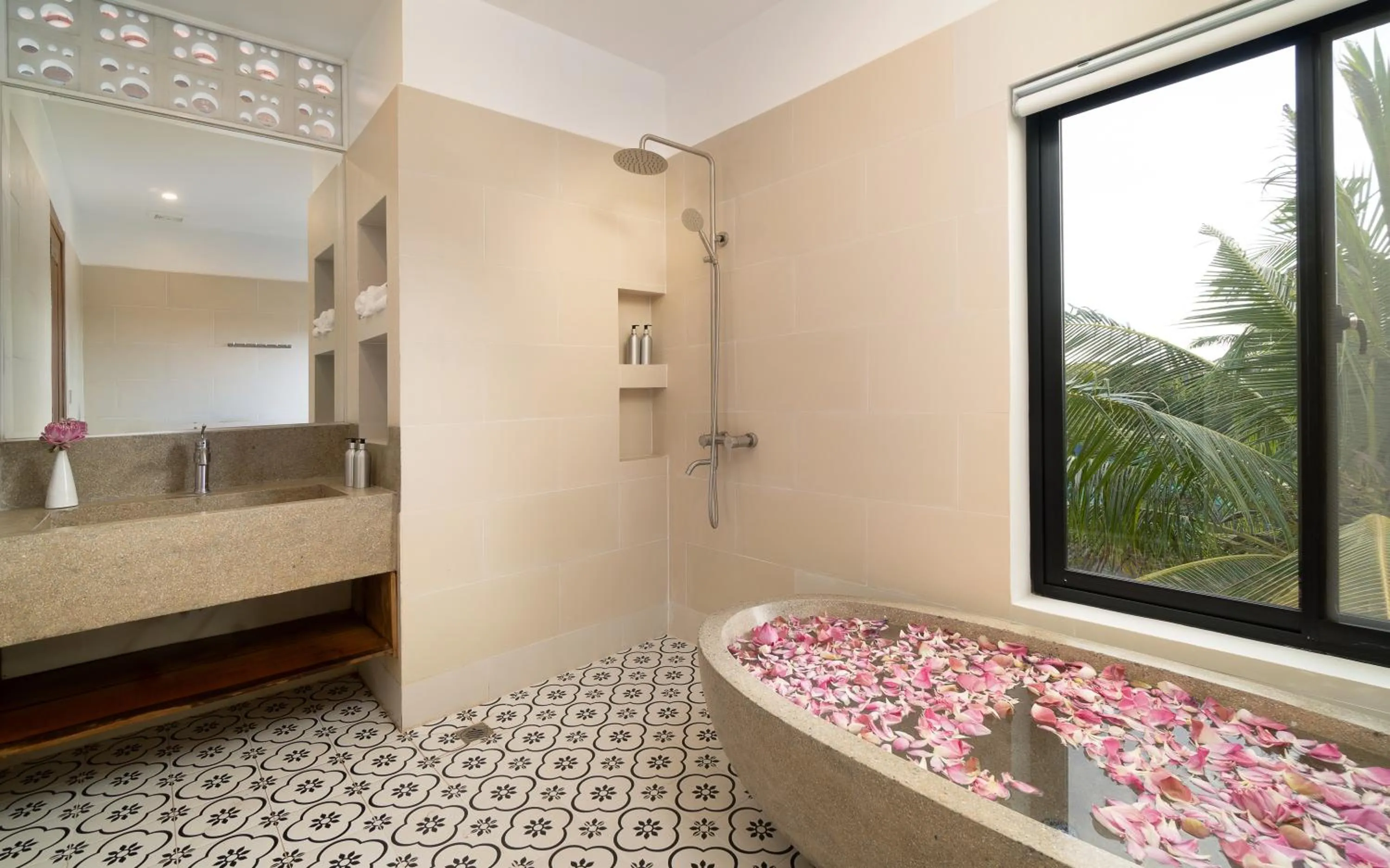 Bathroom, Bed in The Nature & Villas