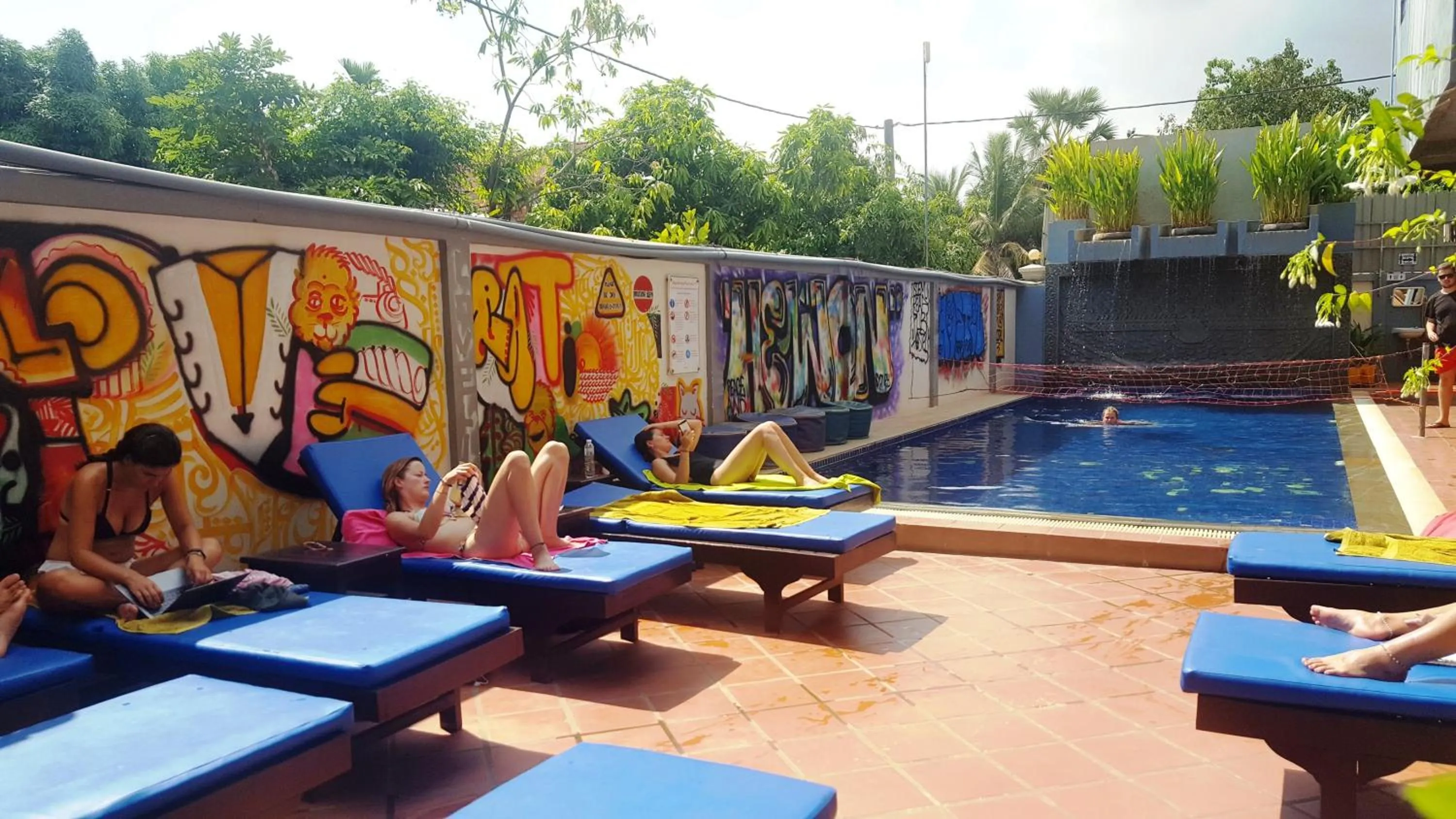 Pool view in Siem Reap Pub Hostel