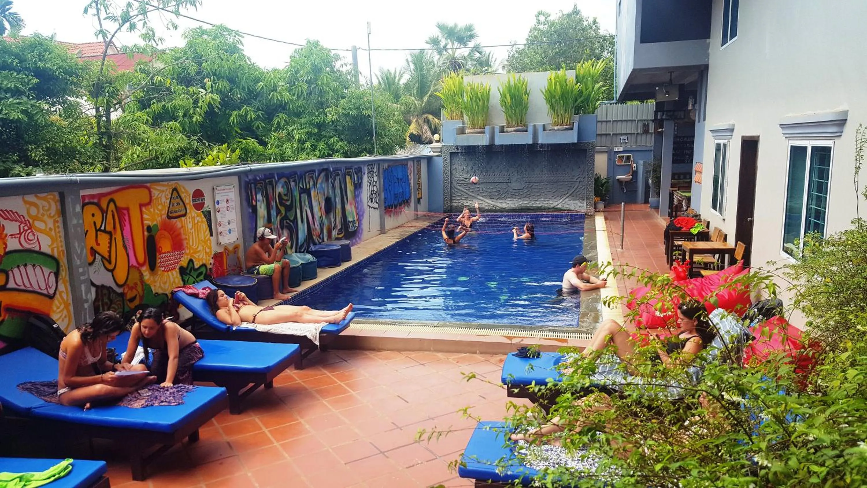 Pool view in Siem Reap Pub Hostel
