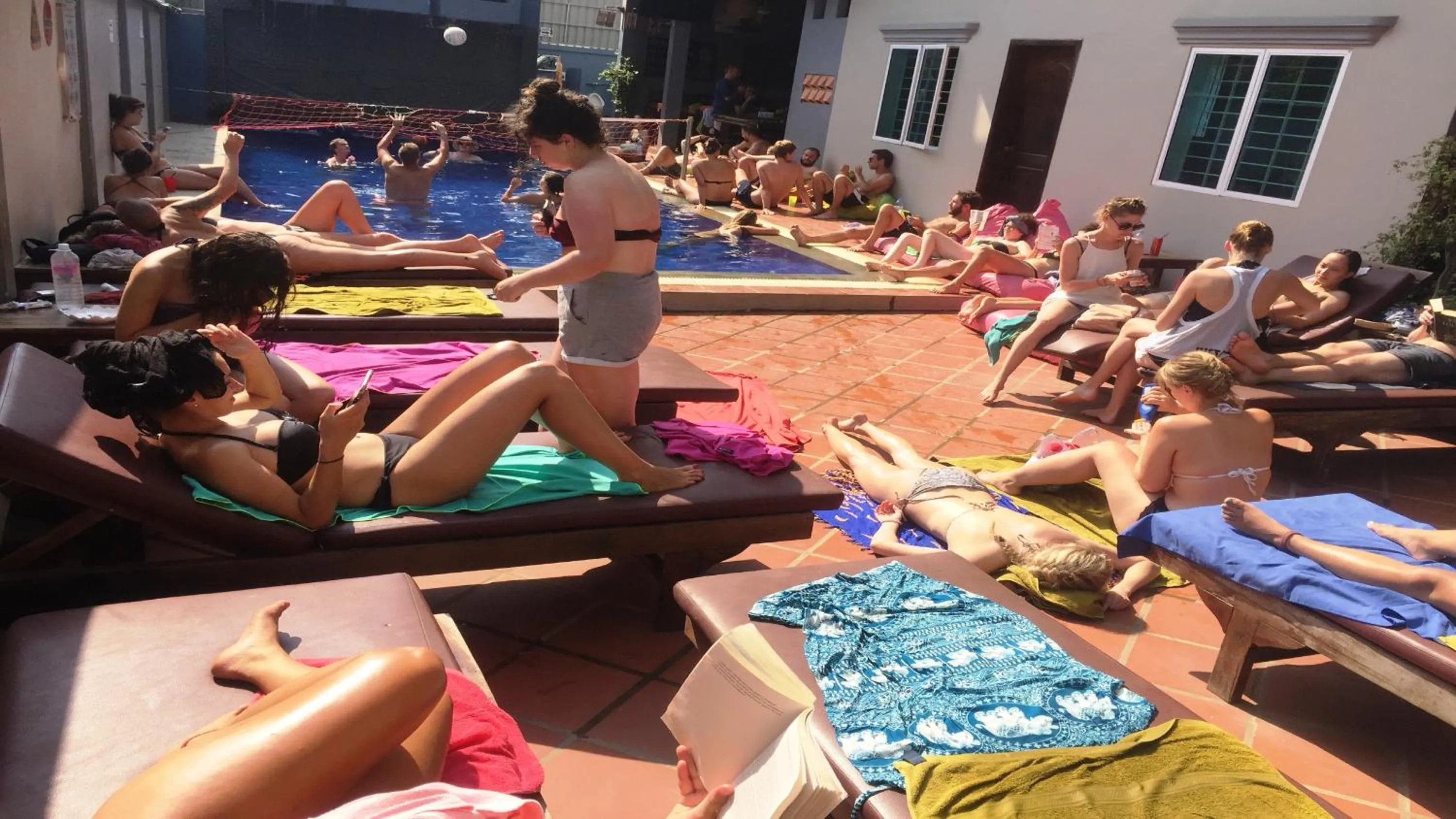 Pool view in Siem Reap Pub Hostel
