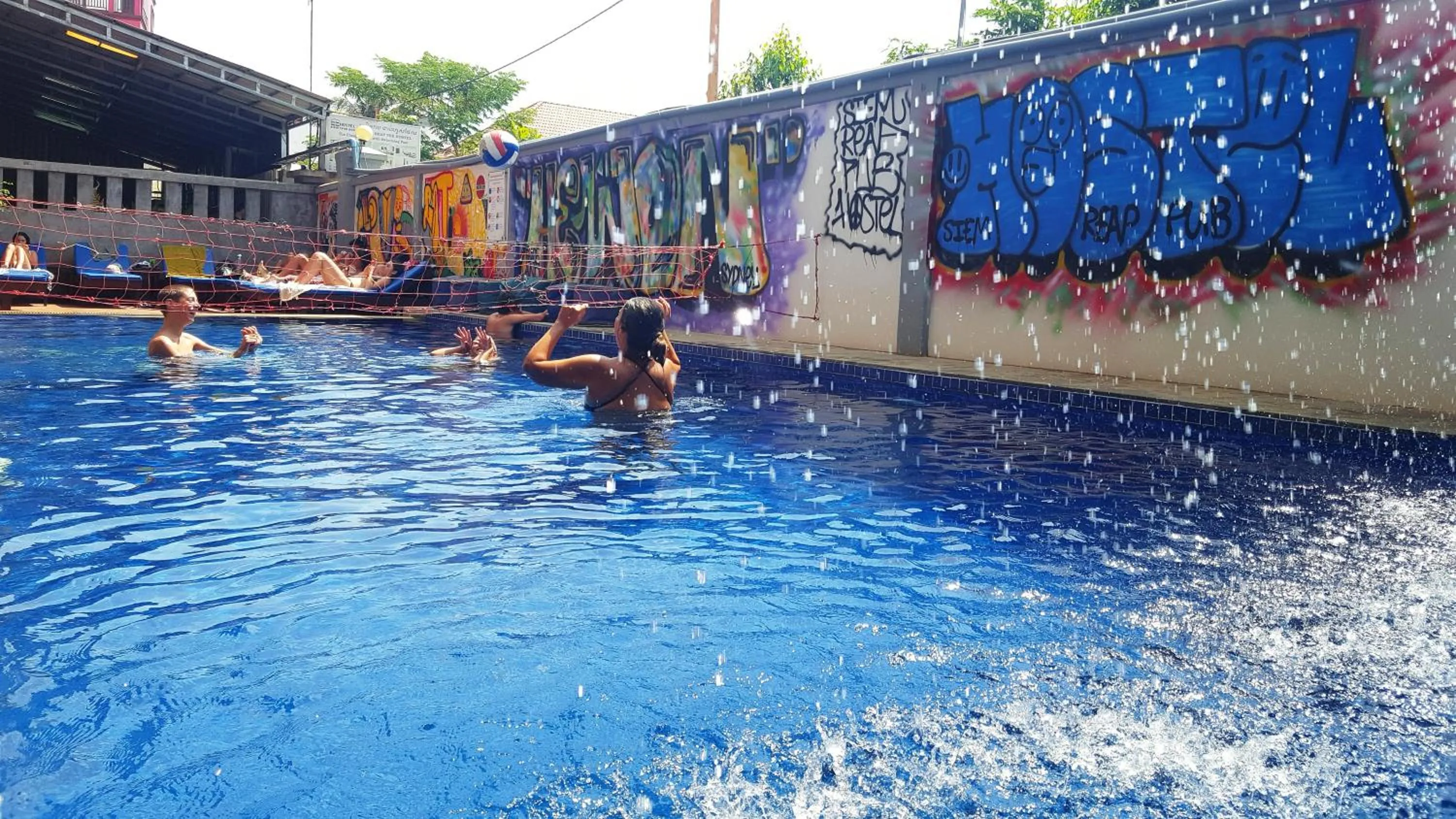 Swimming pool in Siem Reap Pub Hostel