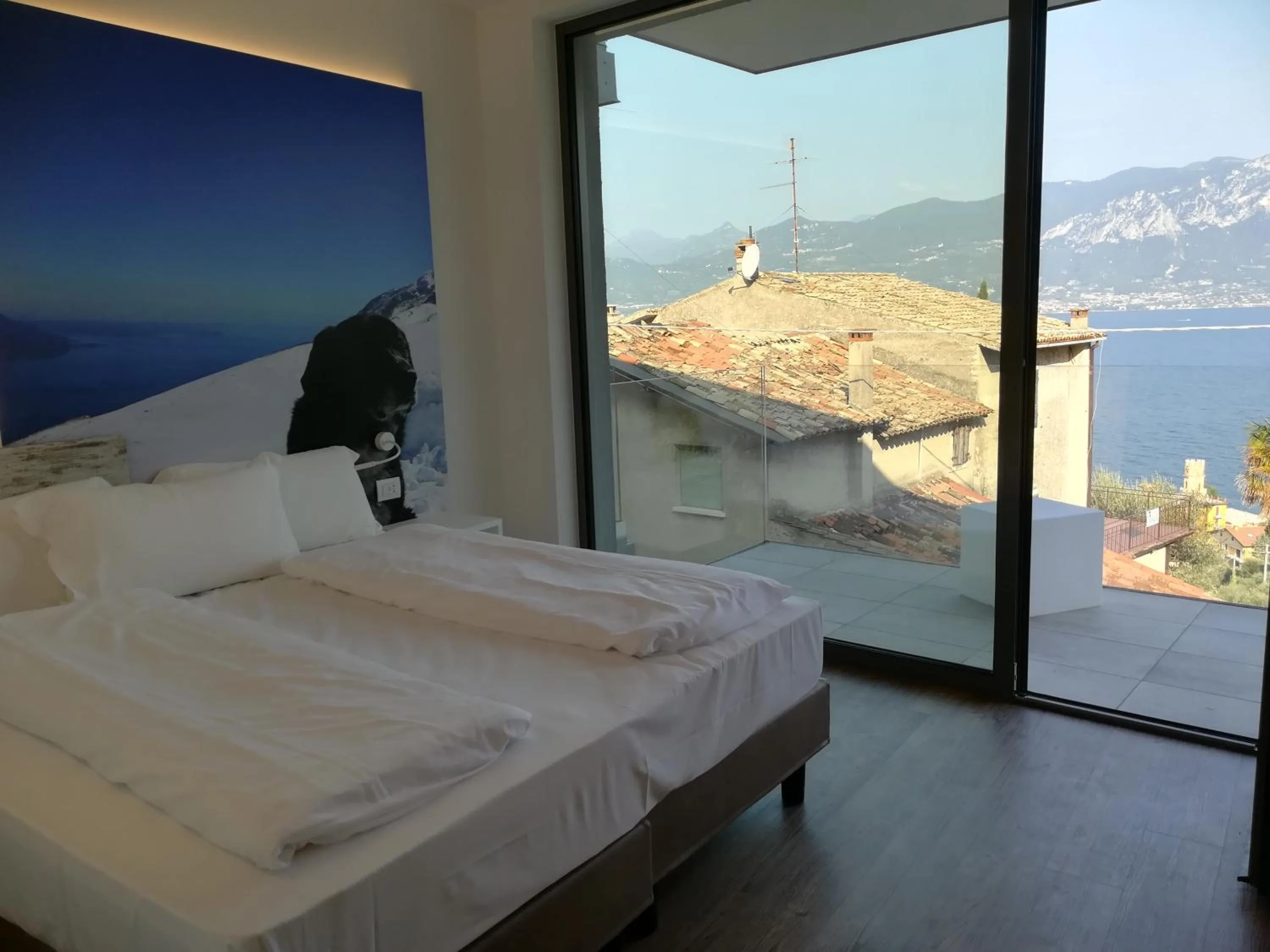 Balcony/Terrace, Bed in Locanda San Marco