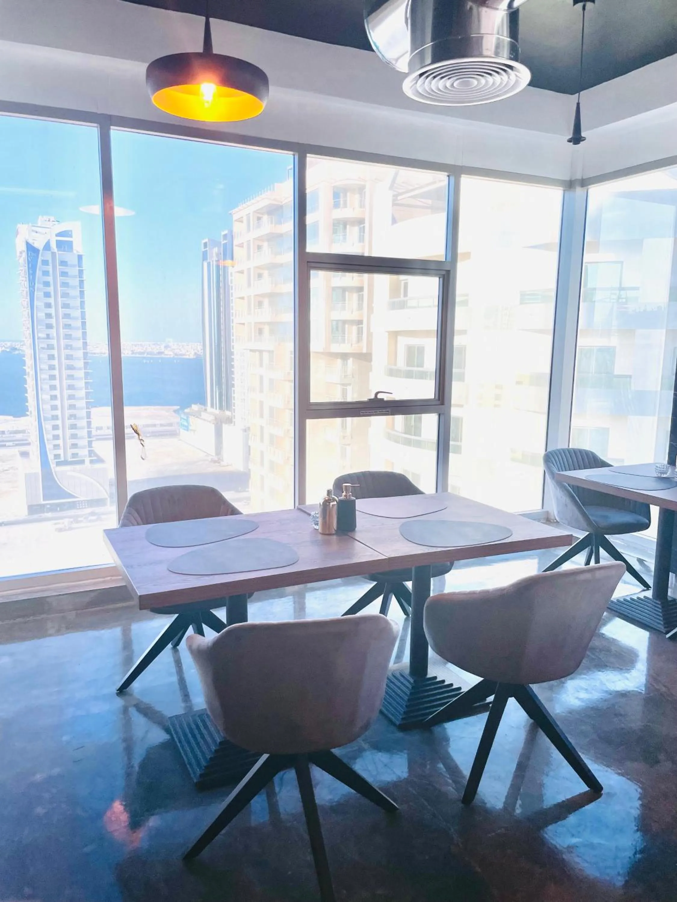 Seating area in Kiev Tower Hotel Apartments