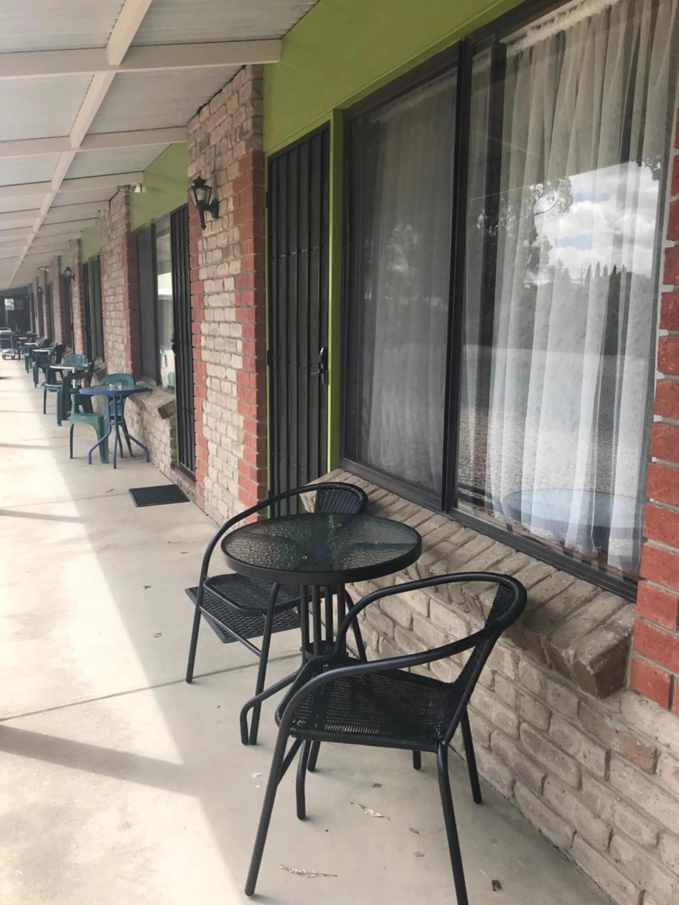 Patio in Lake Albert Motel