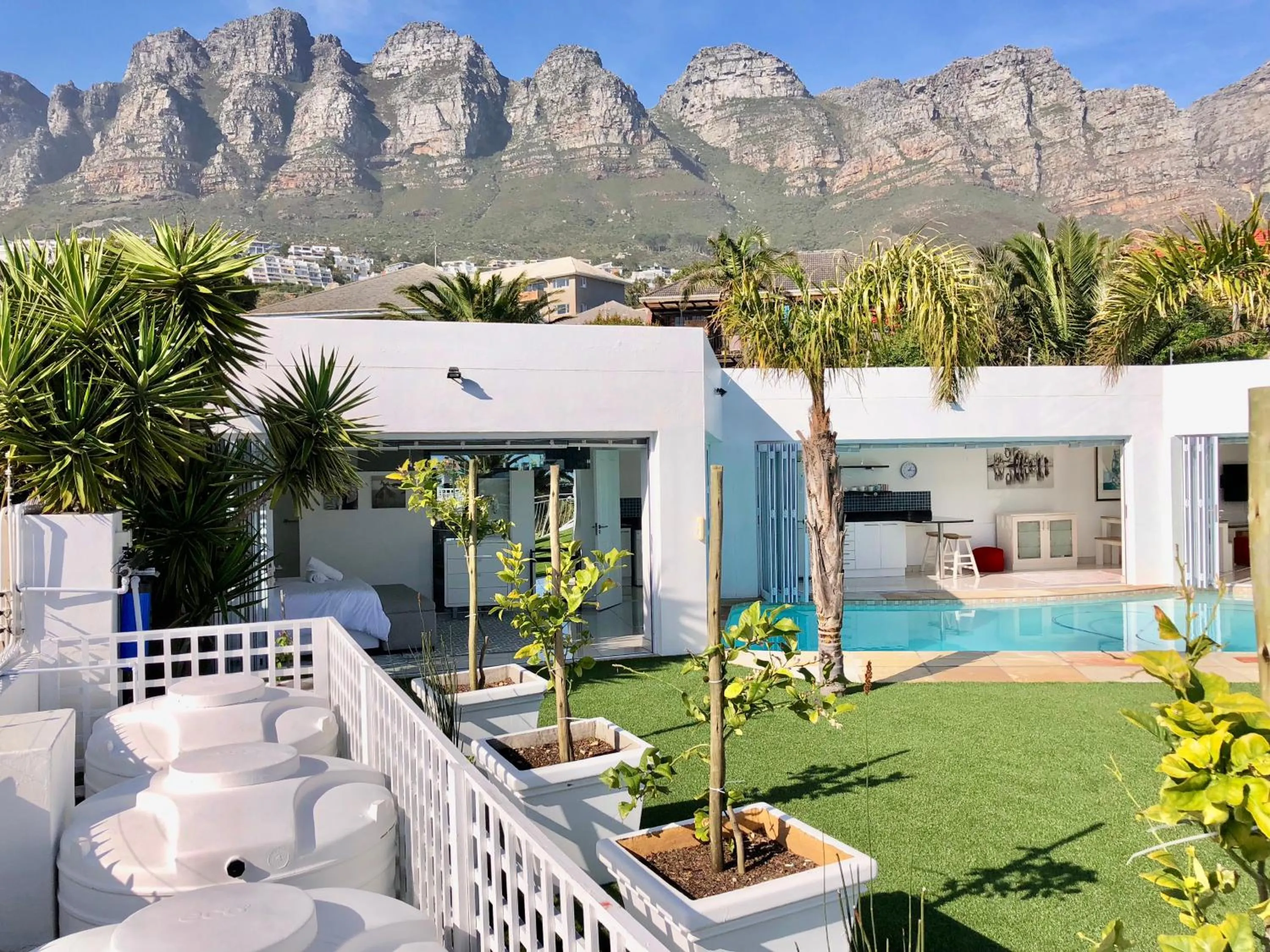 Garden view in Funkey Villas Cape Town