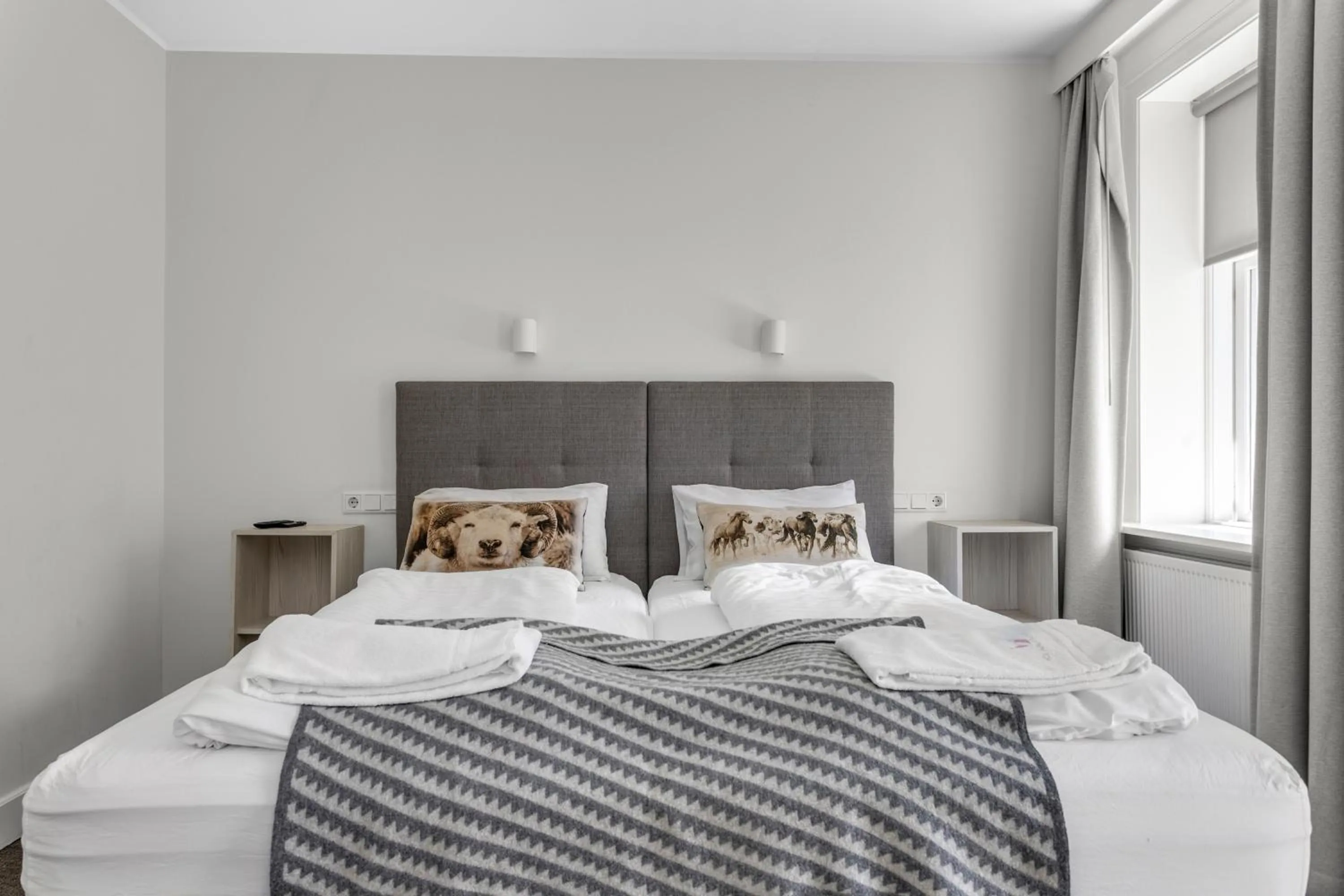 Bed in Ice Apartments Reykjavik by Heimaleiga