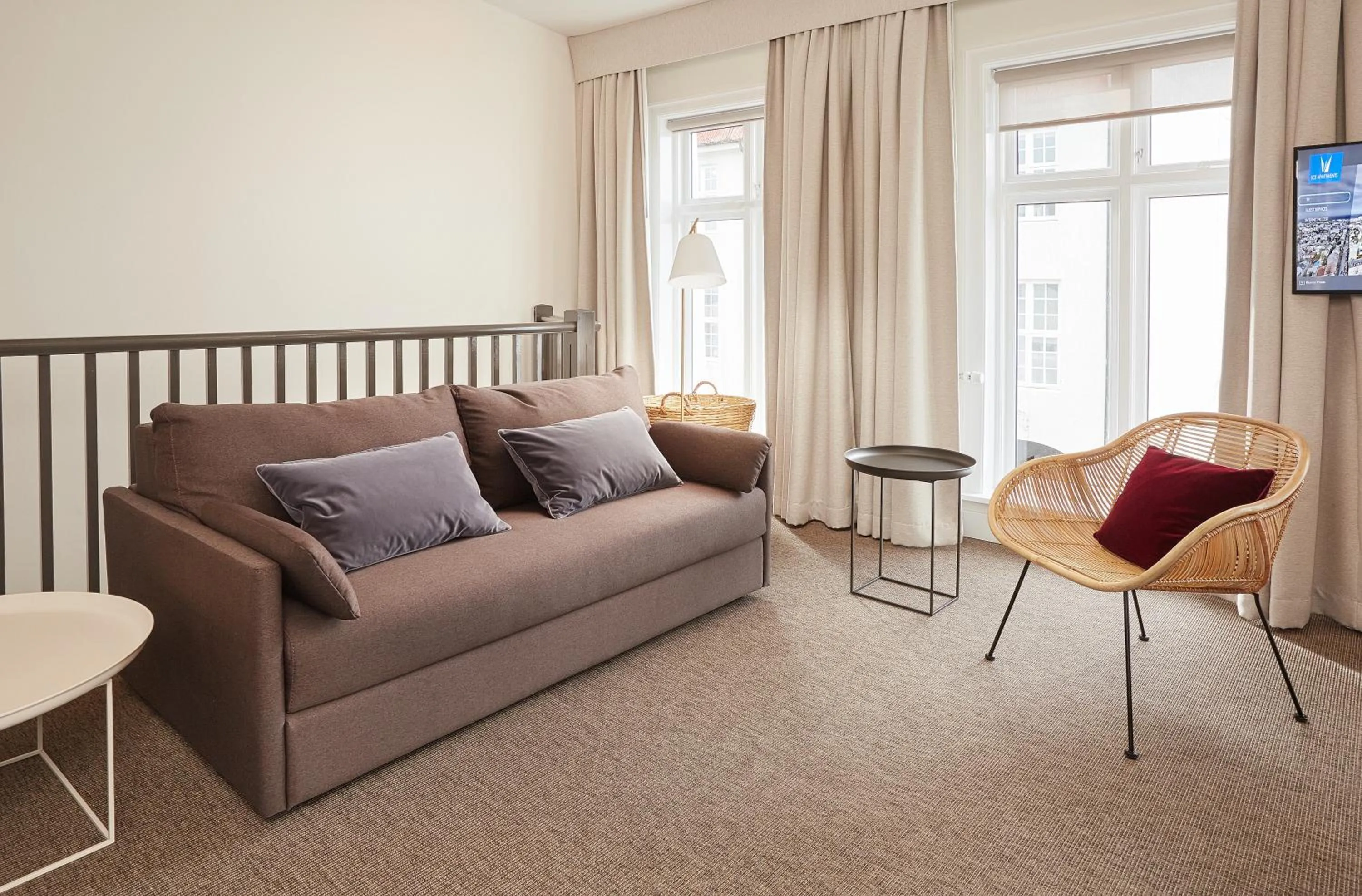 Living room in Ice Apartments Reykjavik by Heimaleiga