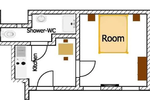 Floor plan in Váci Street Downtown Apartments