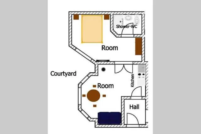 Floor plan in Váci Street Downtown Apartments