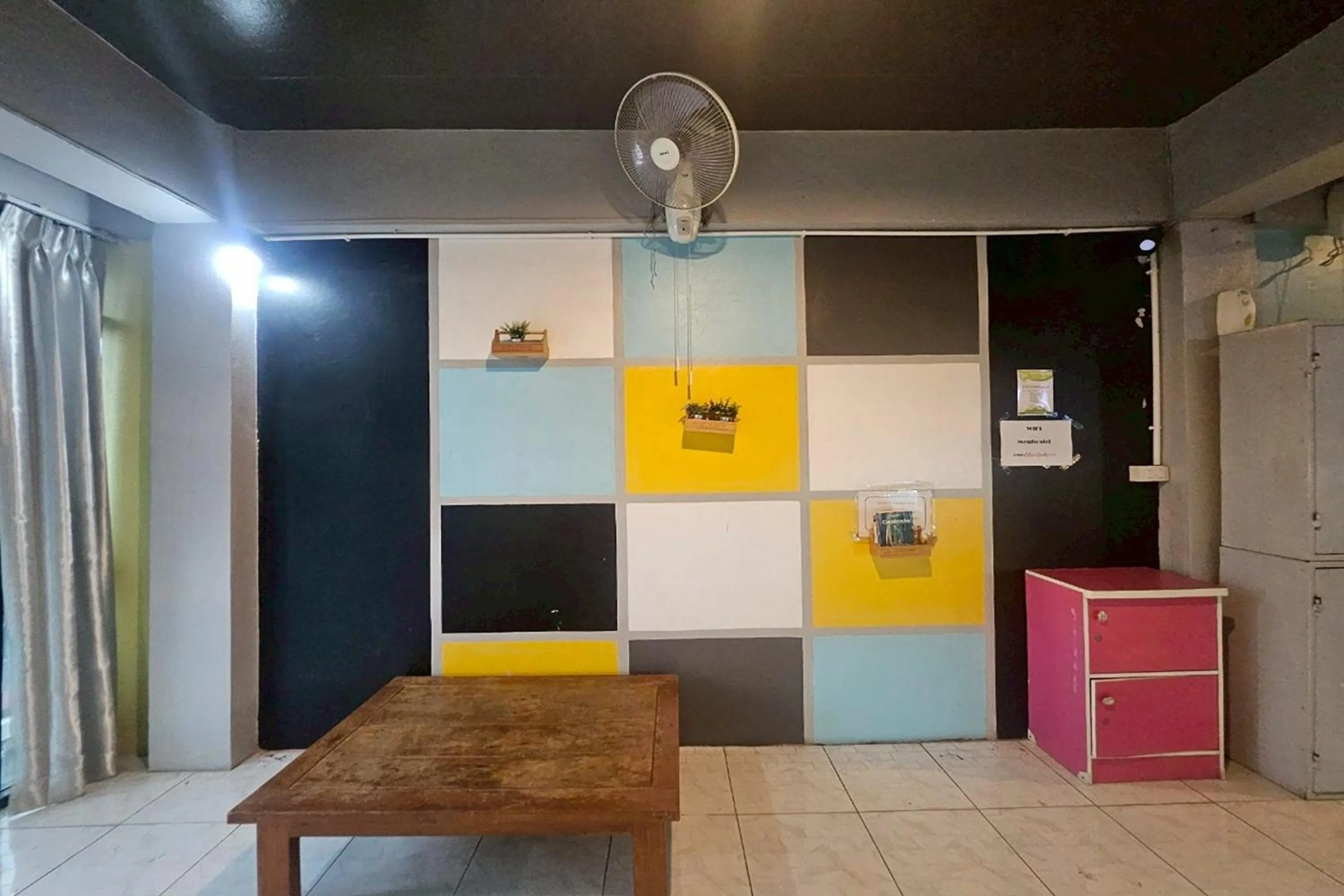 Seating area in Me U Hostel