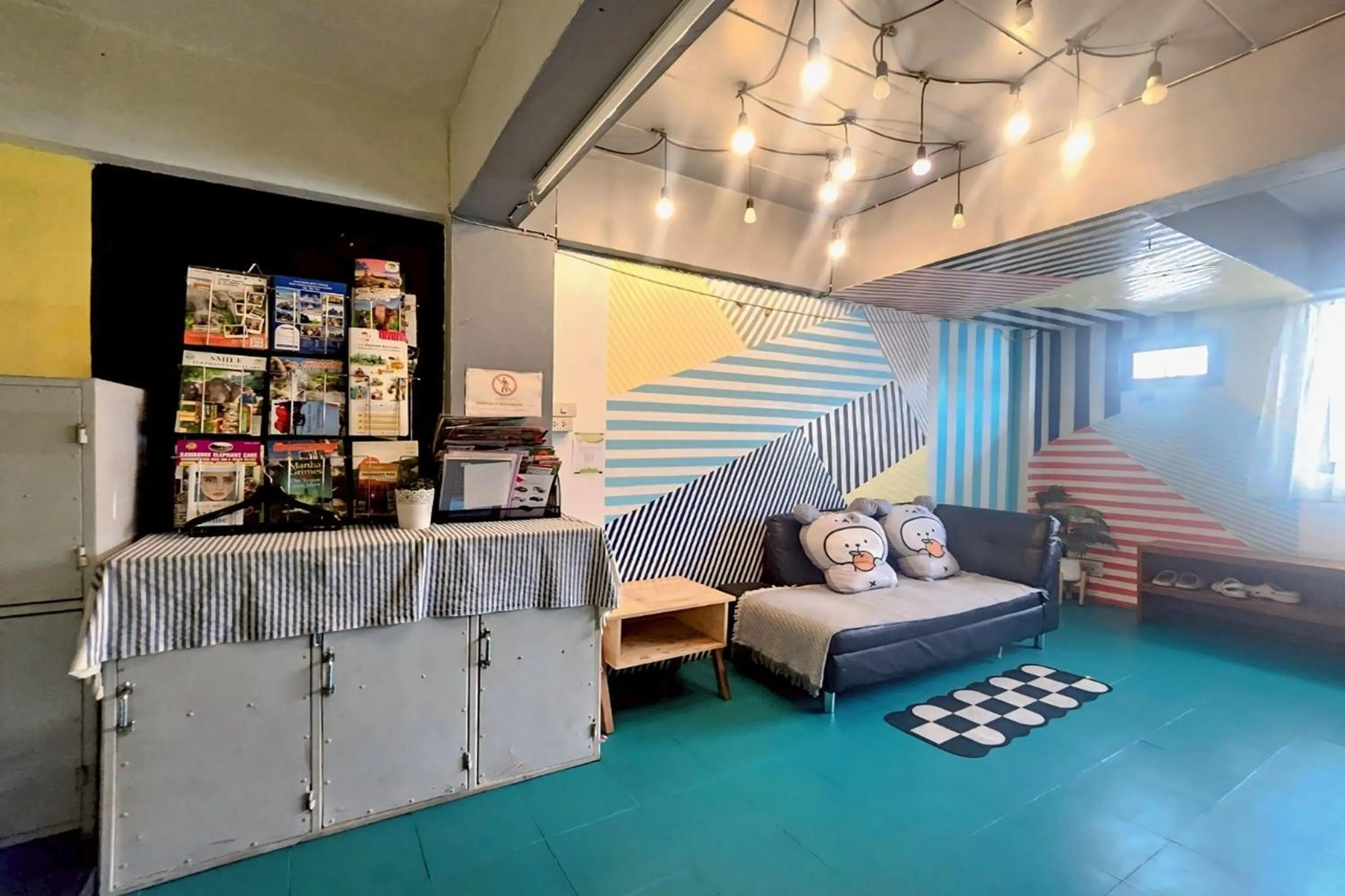 Seating area, Bed in Me U Hostel