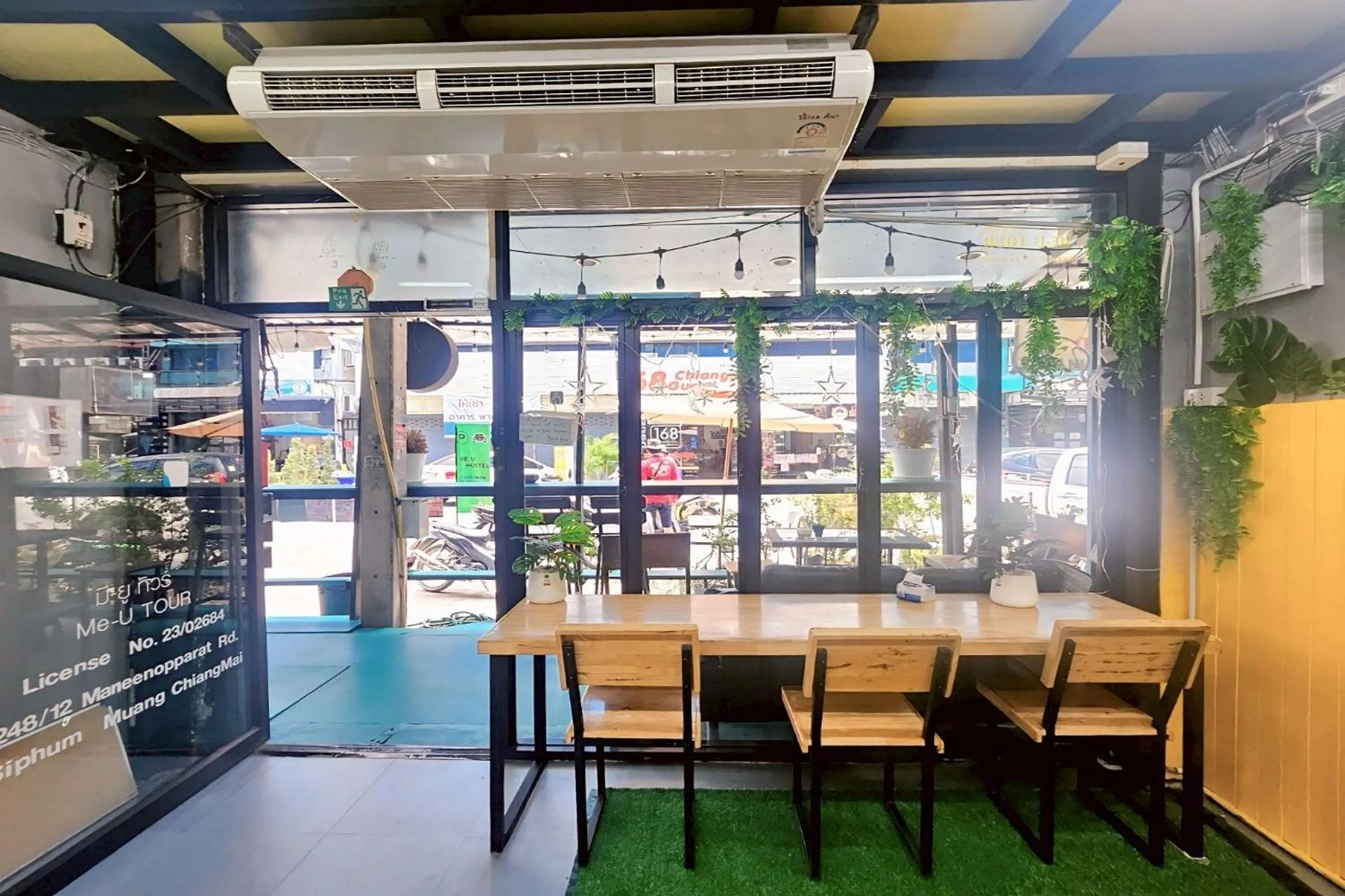 Seating area in Me U Hostel