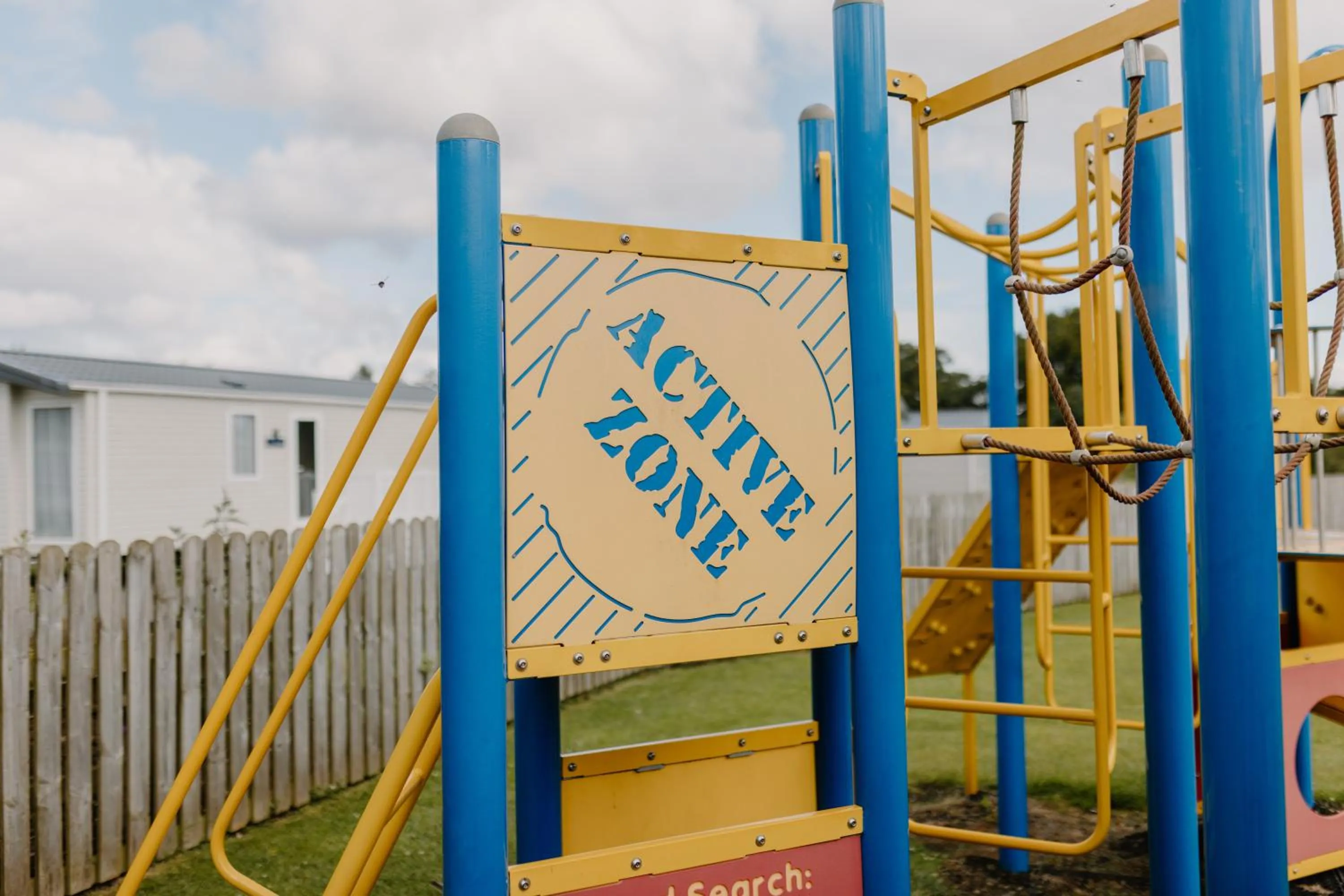 Children play ground in Linwater Caravan Park - Luxury Lodges and Static Caravans near Edinburgh