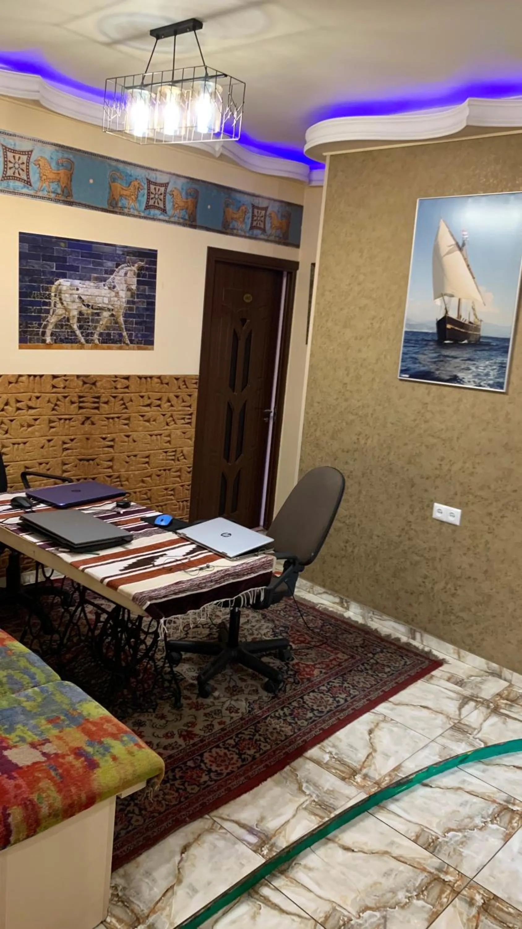 Seating area in Arm Hostel