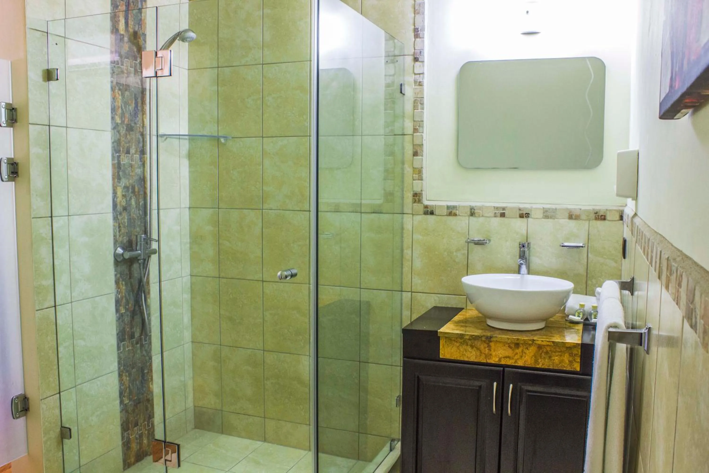 Shower in Hotel Vista De Golf, San Jose Aeropuerto, Costa Rica