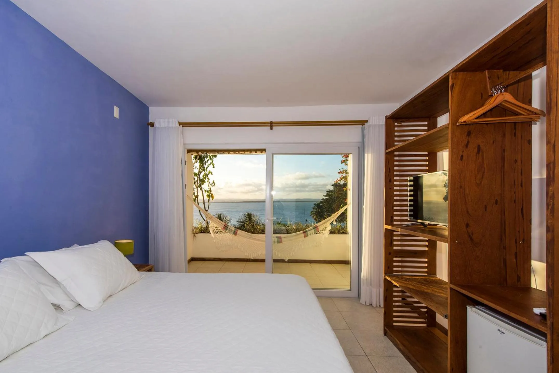 Balcony/Terrace, Bed in Pousada Natureza