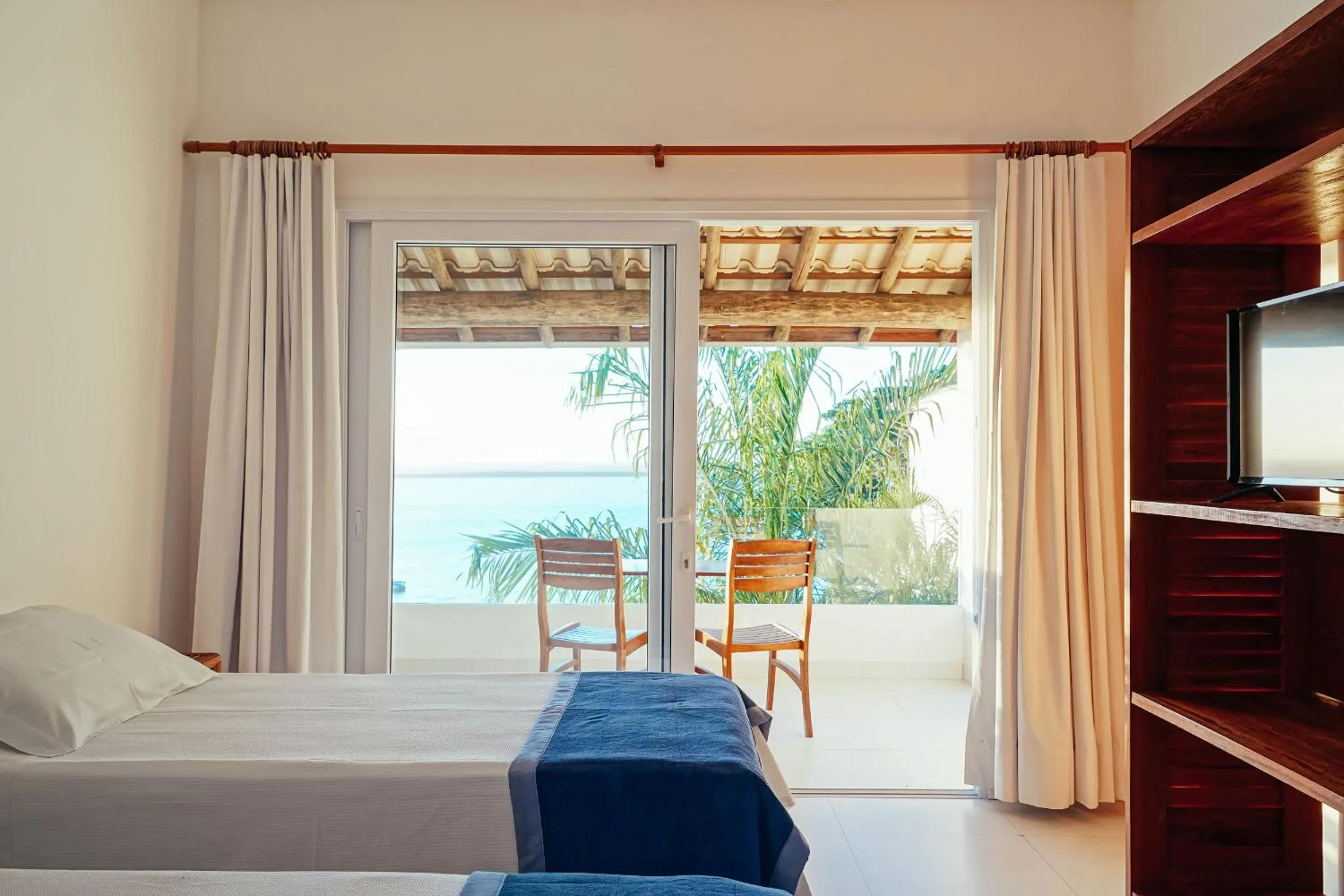 Balcony/Terrace, Bed in Pousada Natureza