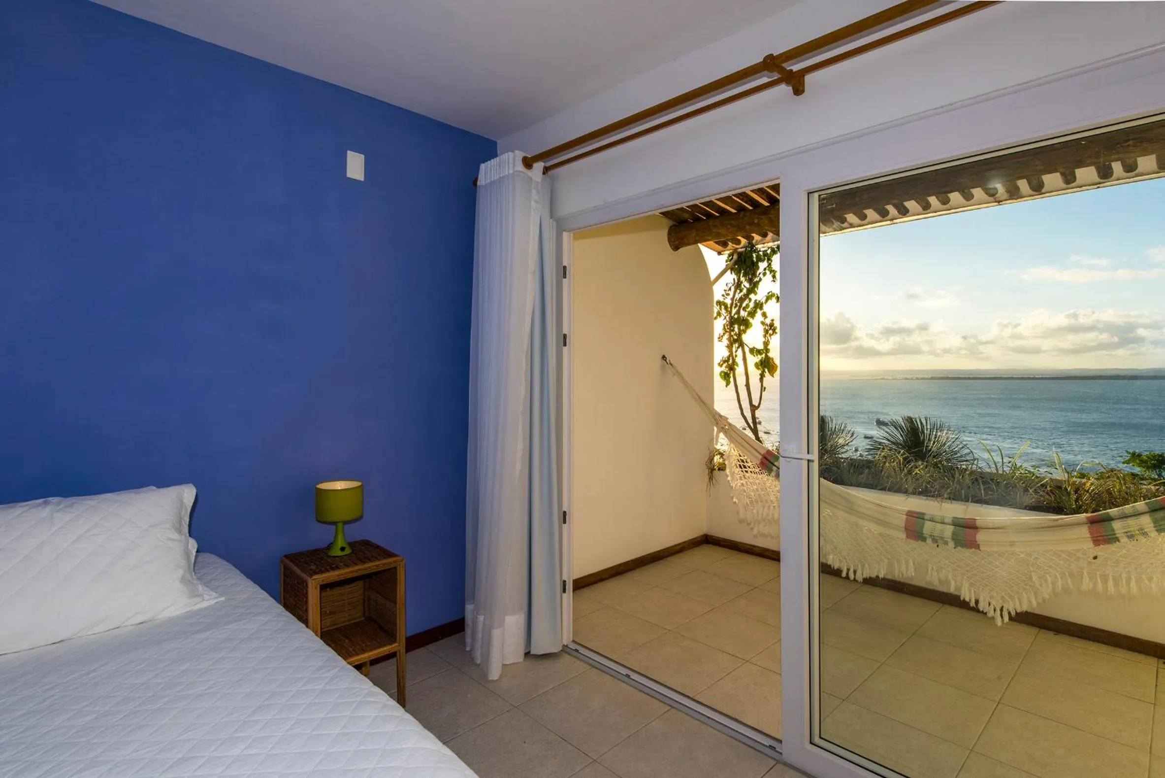 Balcony/Terrace, Bed in Pousada Natureza