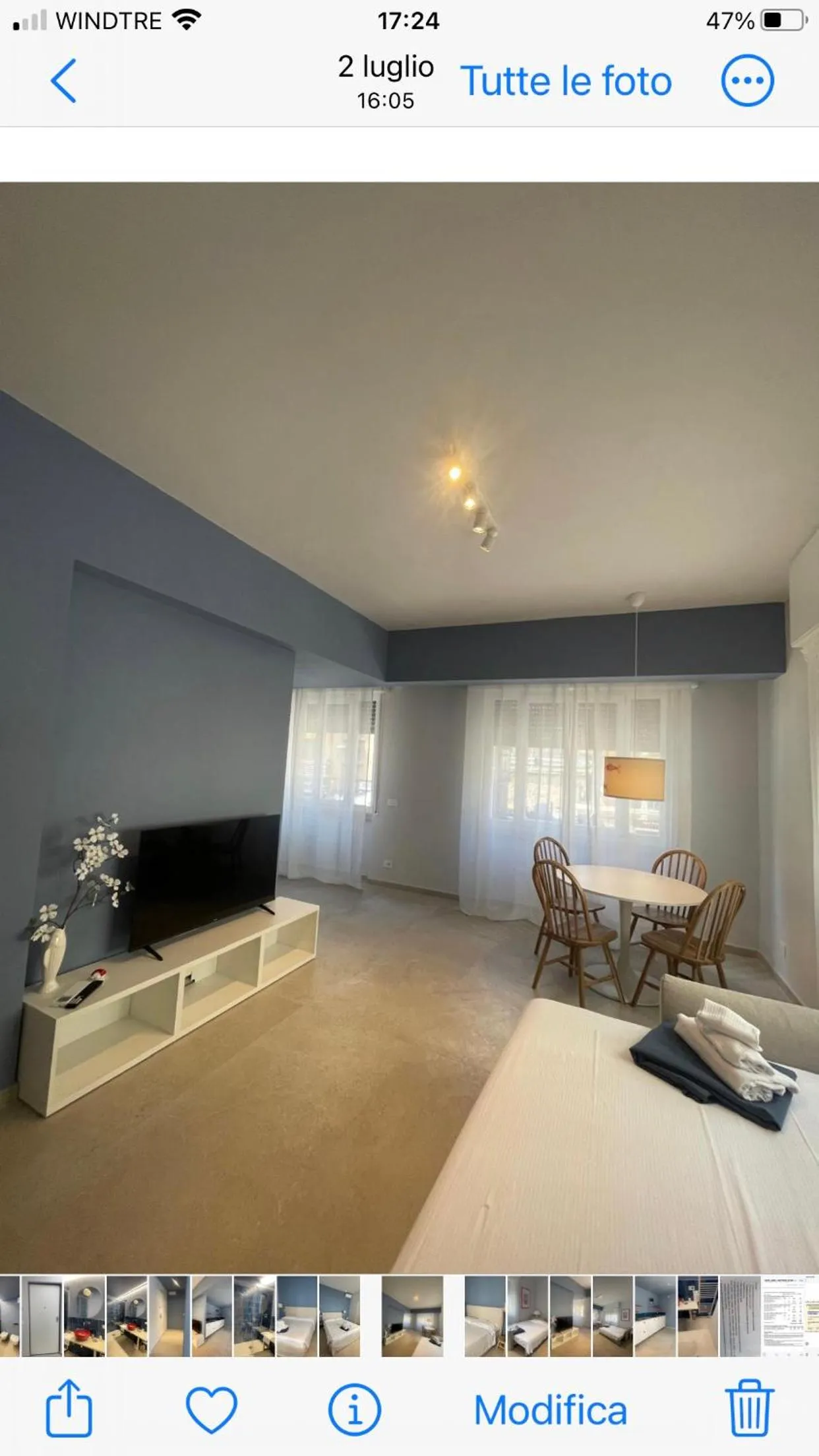 Bed in Hotel Miramare