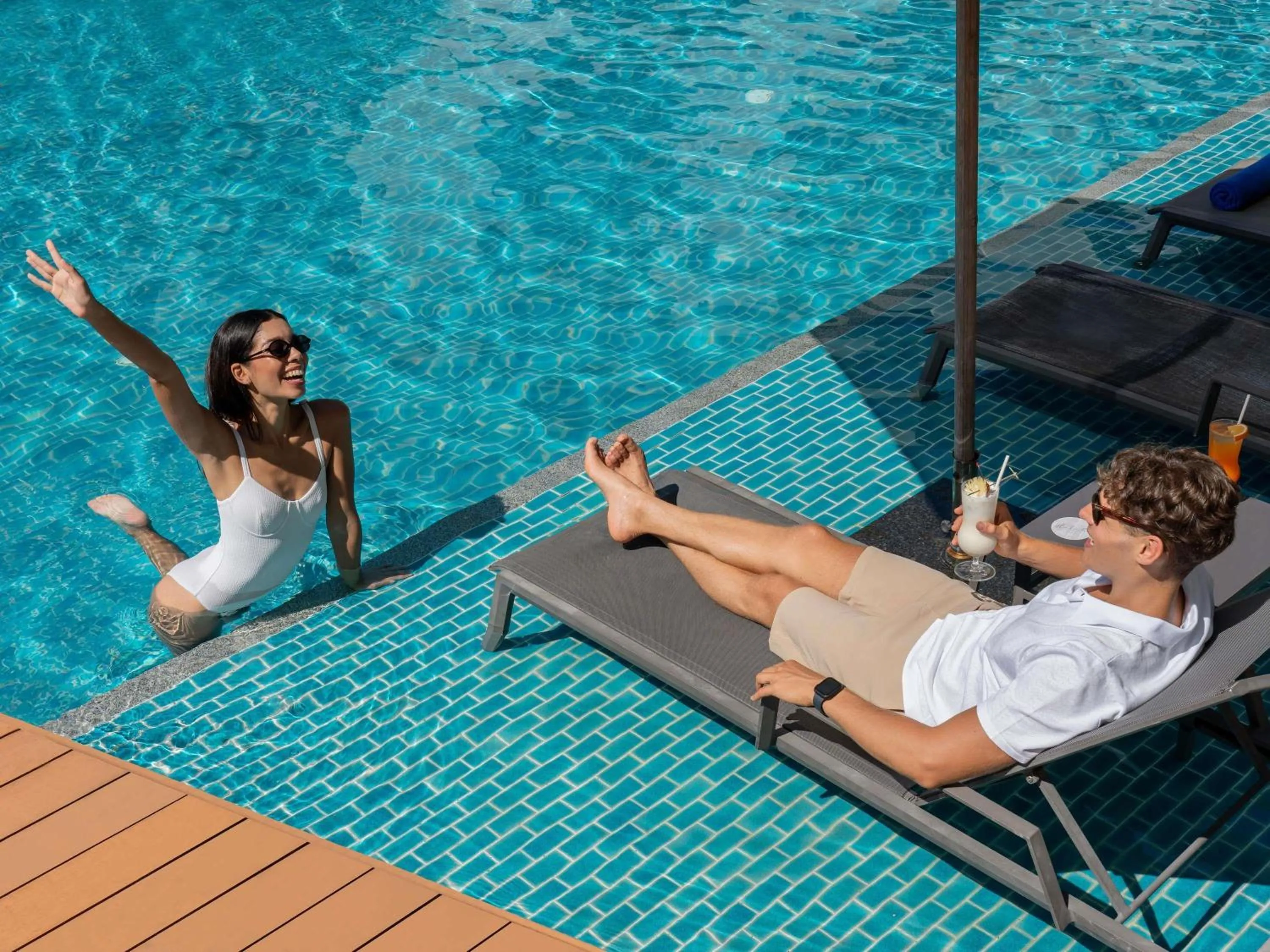 Pool view in Andaman Beach Hotel Phuket - Handwritten Collection