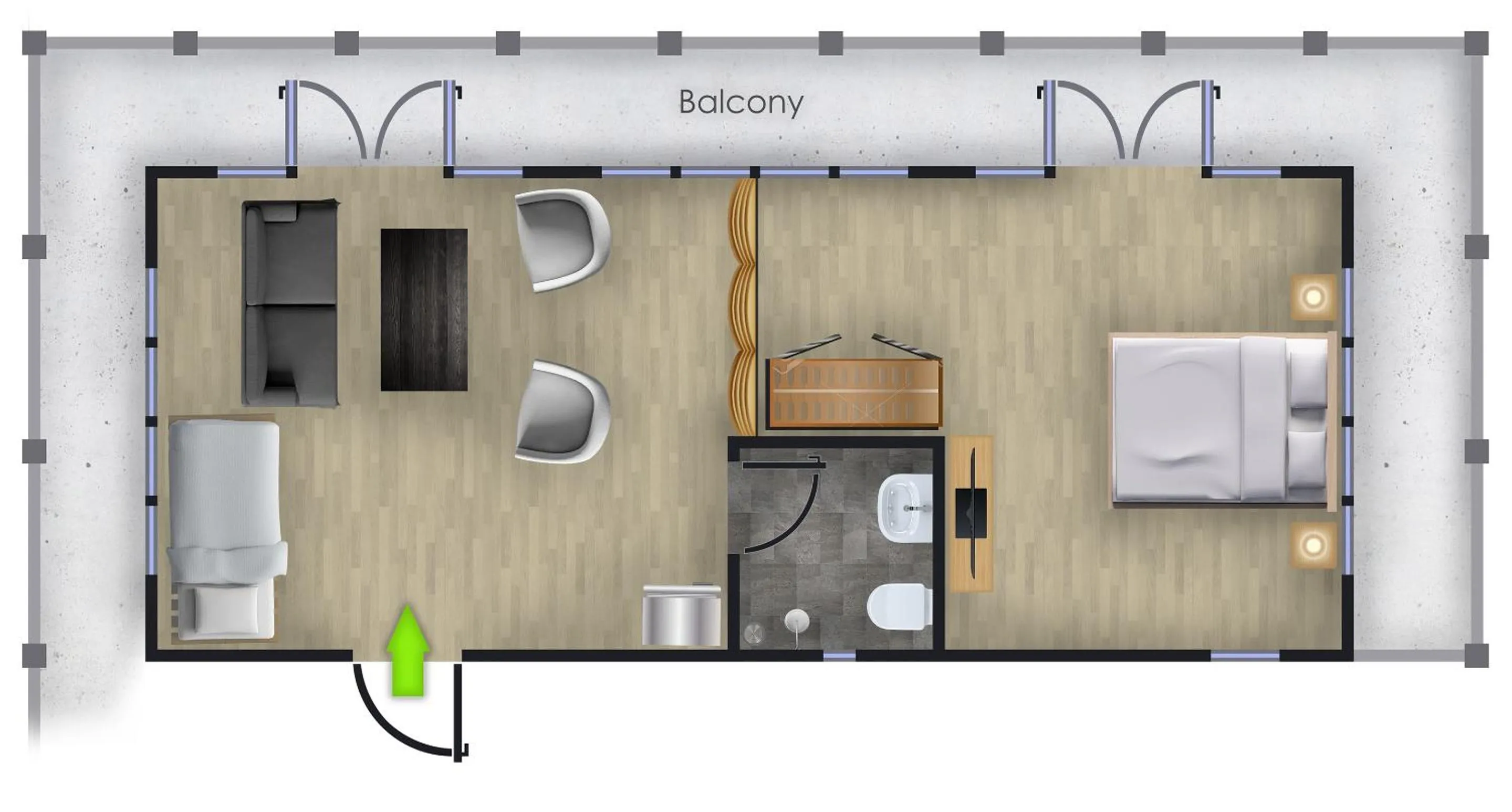 Floor plan in Tonmai Suites