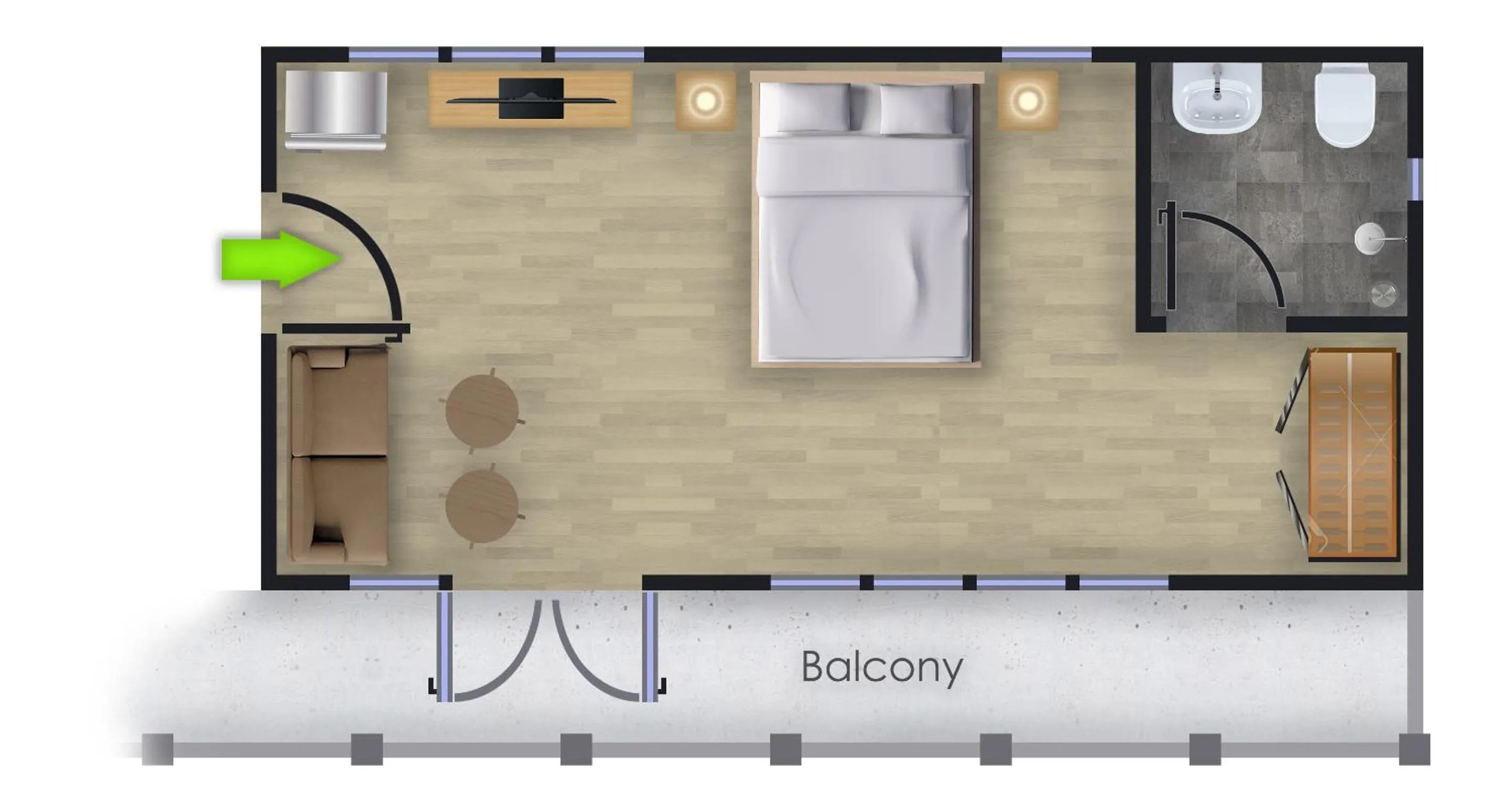 Floor plan in Tonmai Suites