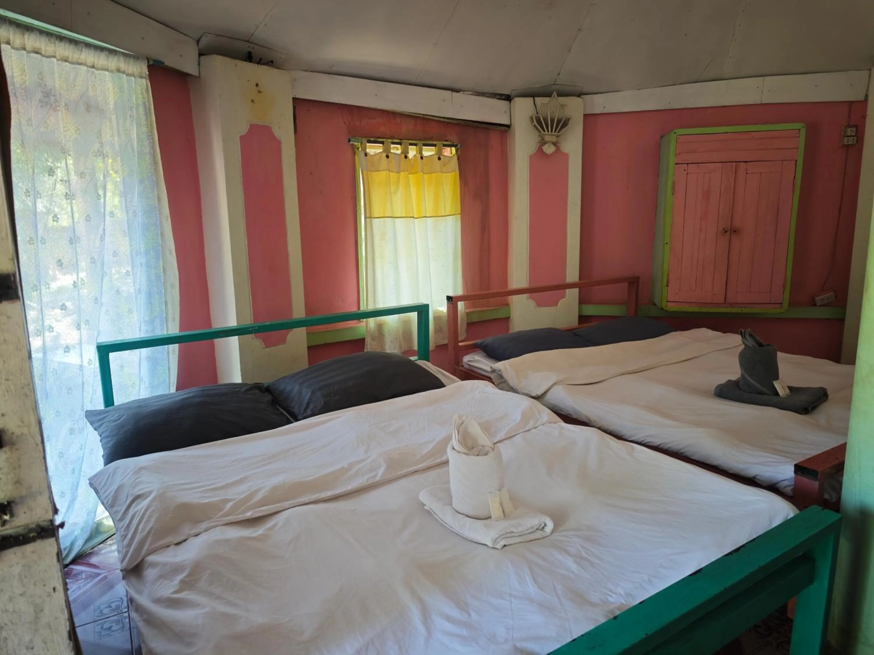 Bed in Pai Forest Resort