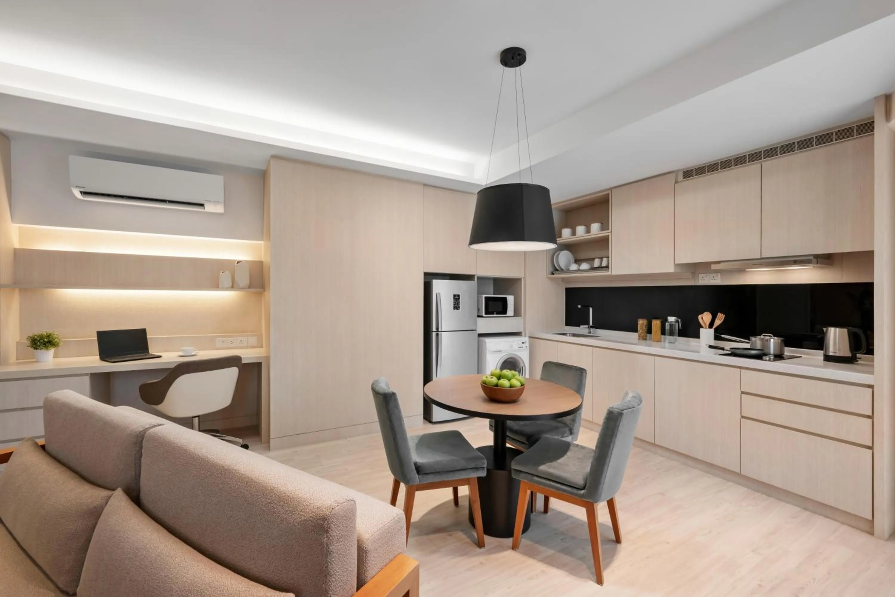 Kitchen or kitchenette in Oasia Suites Kuala Lumpur by Far East Hospitality