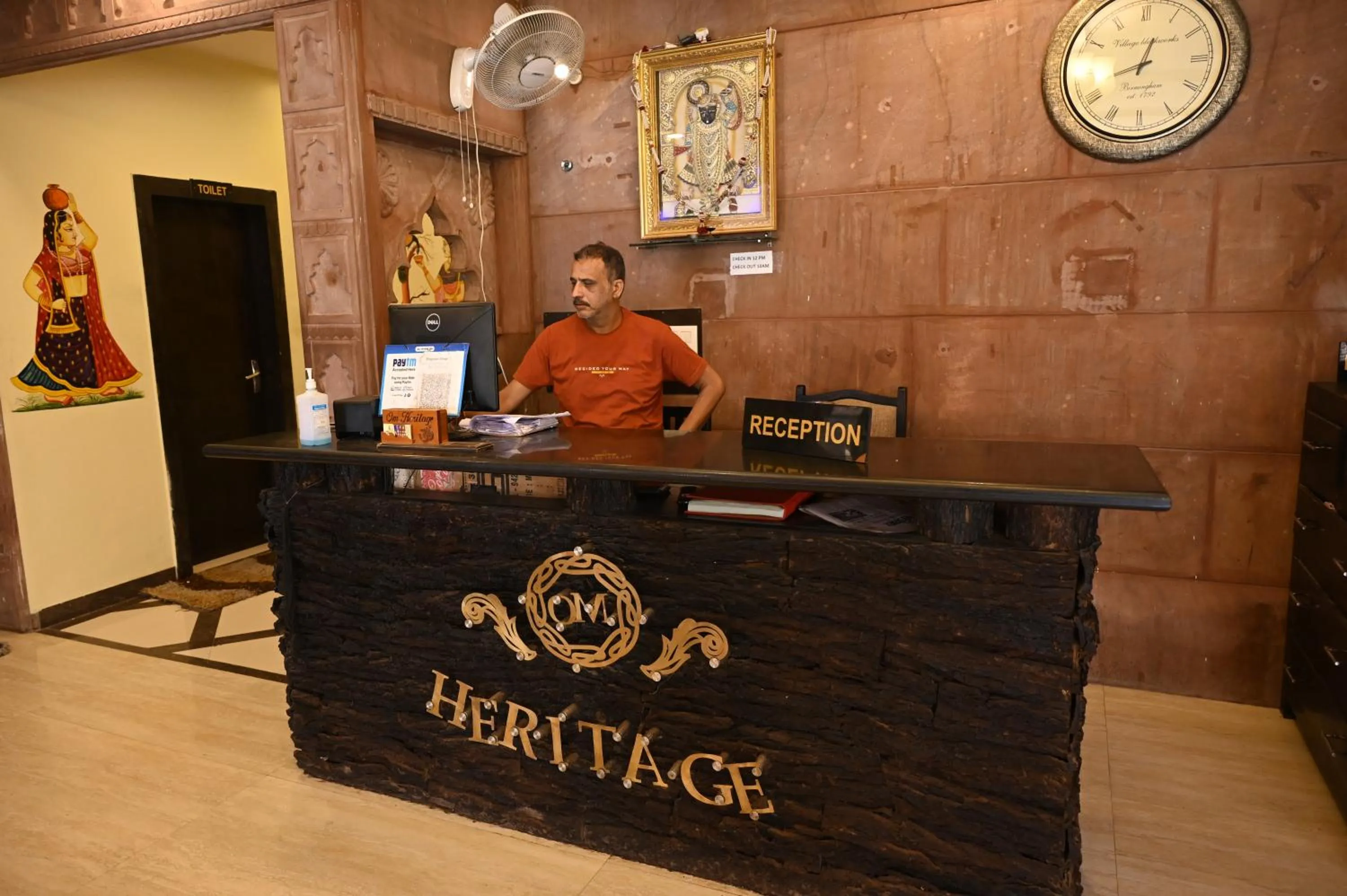Lobby or reception in Om Heritage Haveli