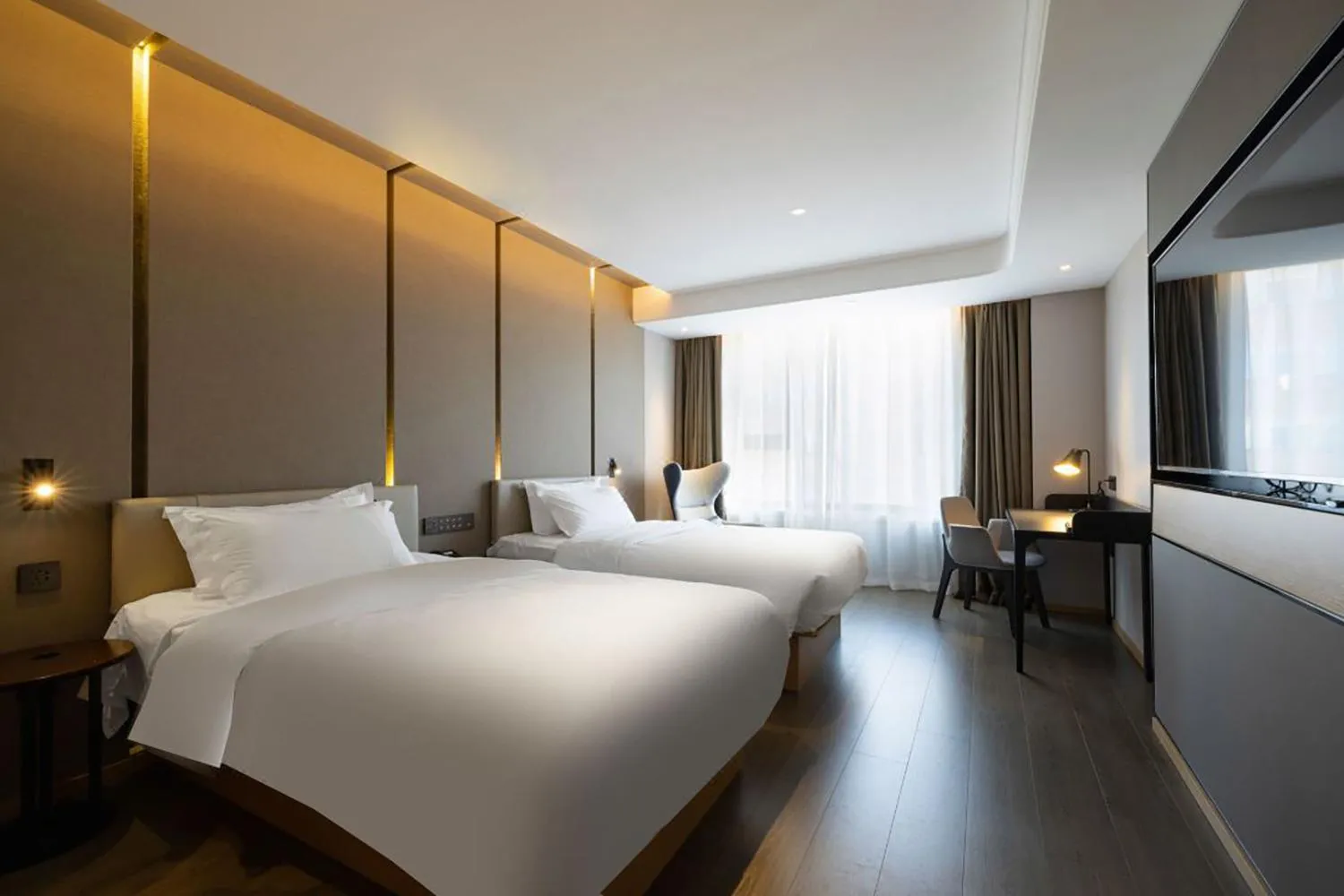 Bed in National Jade Hotel