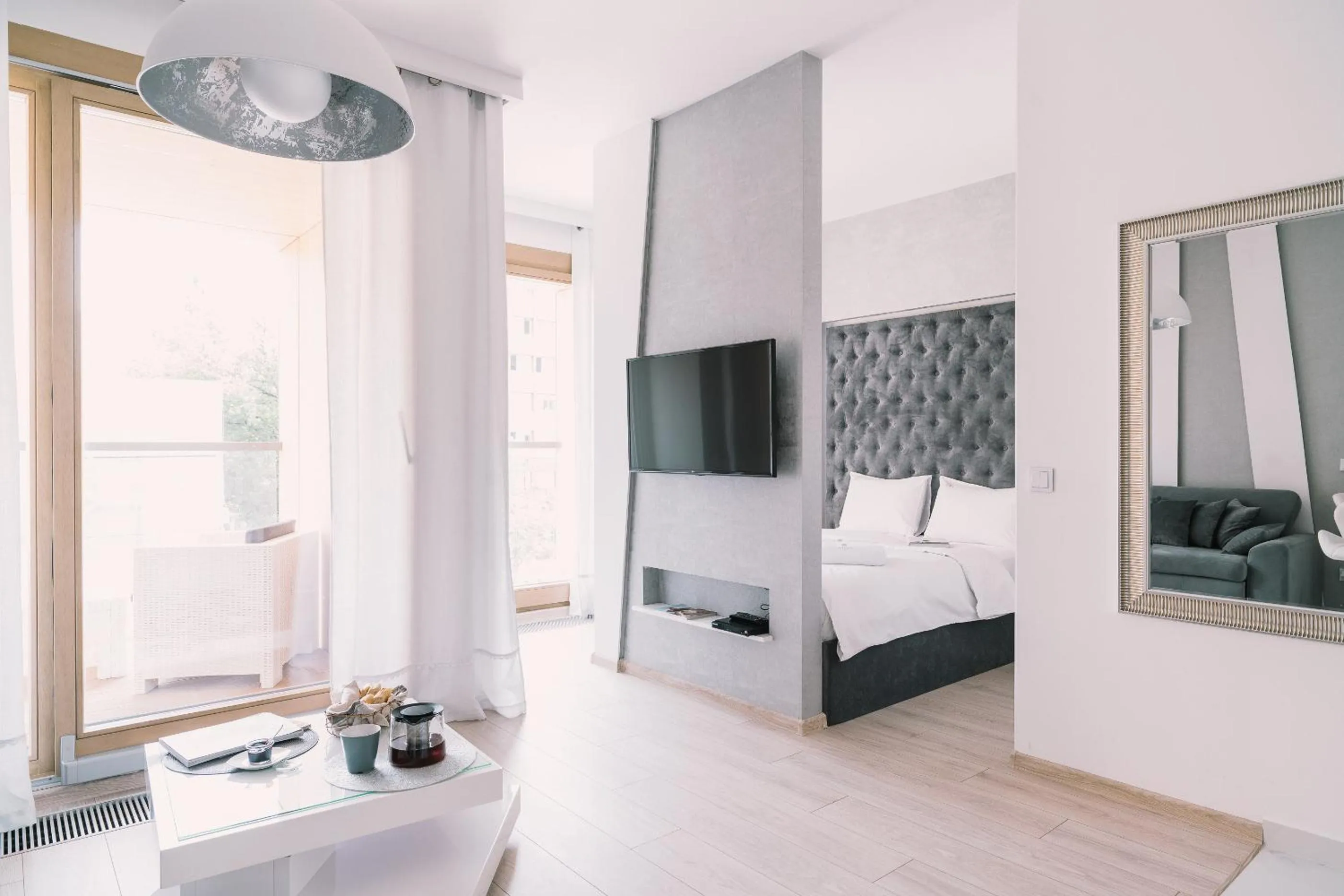 Bed in Warsaw Aparthotel