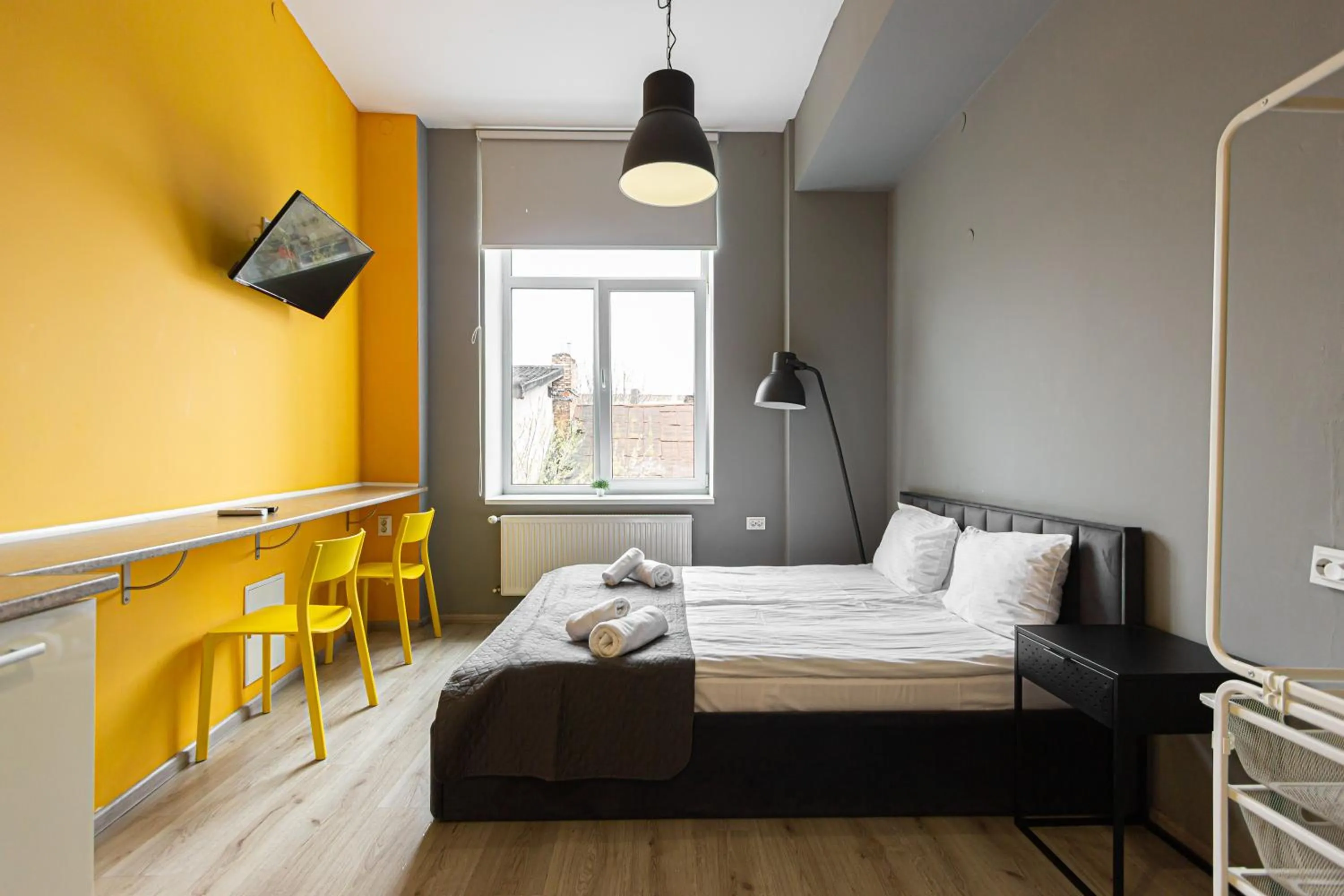 Photo of the whole room, Bed in Stories Hub